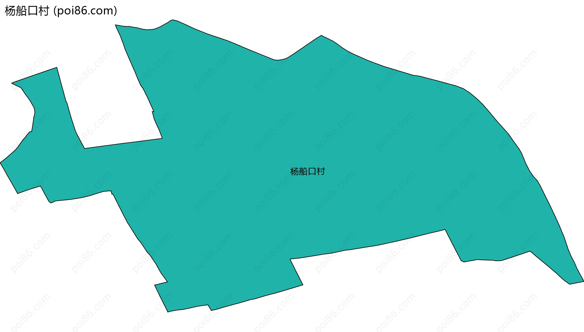 杨船口村边界地图