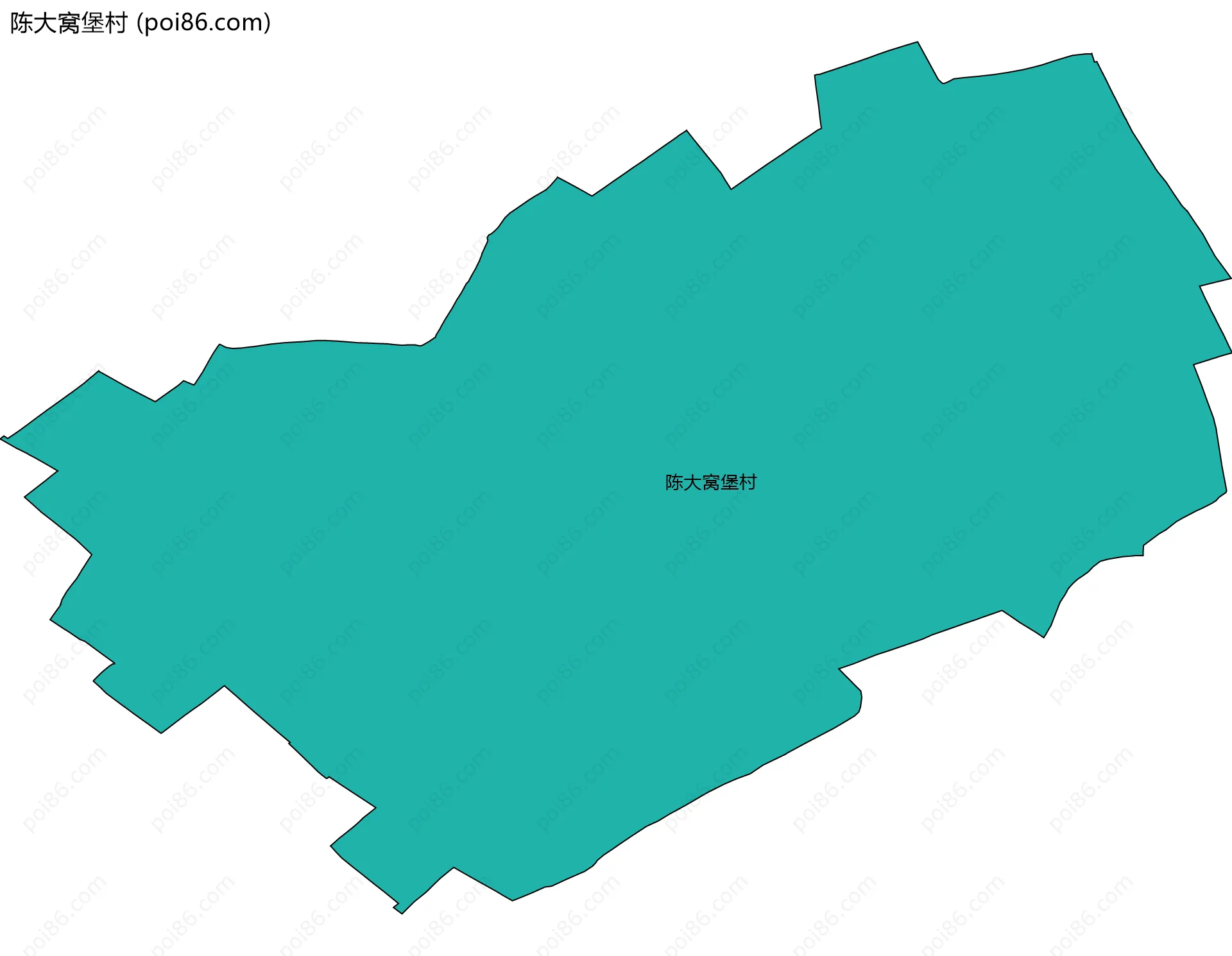 陈大窝堡村边界地图