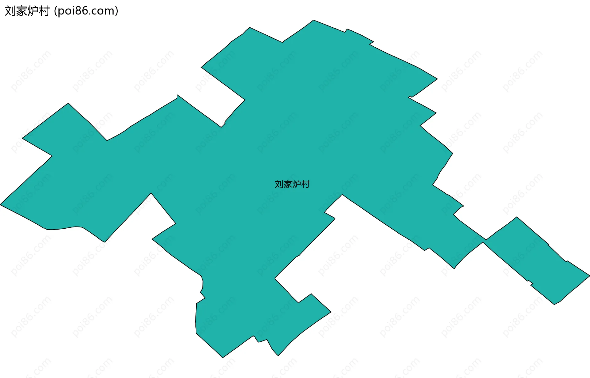刘家炉村边界地图