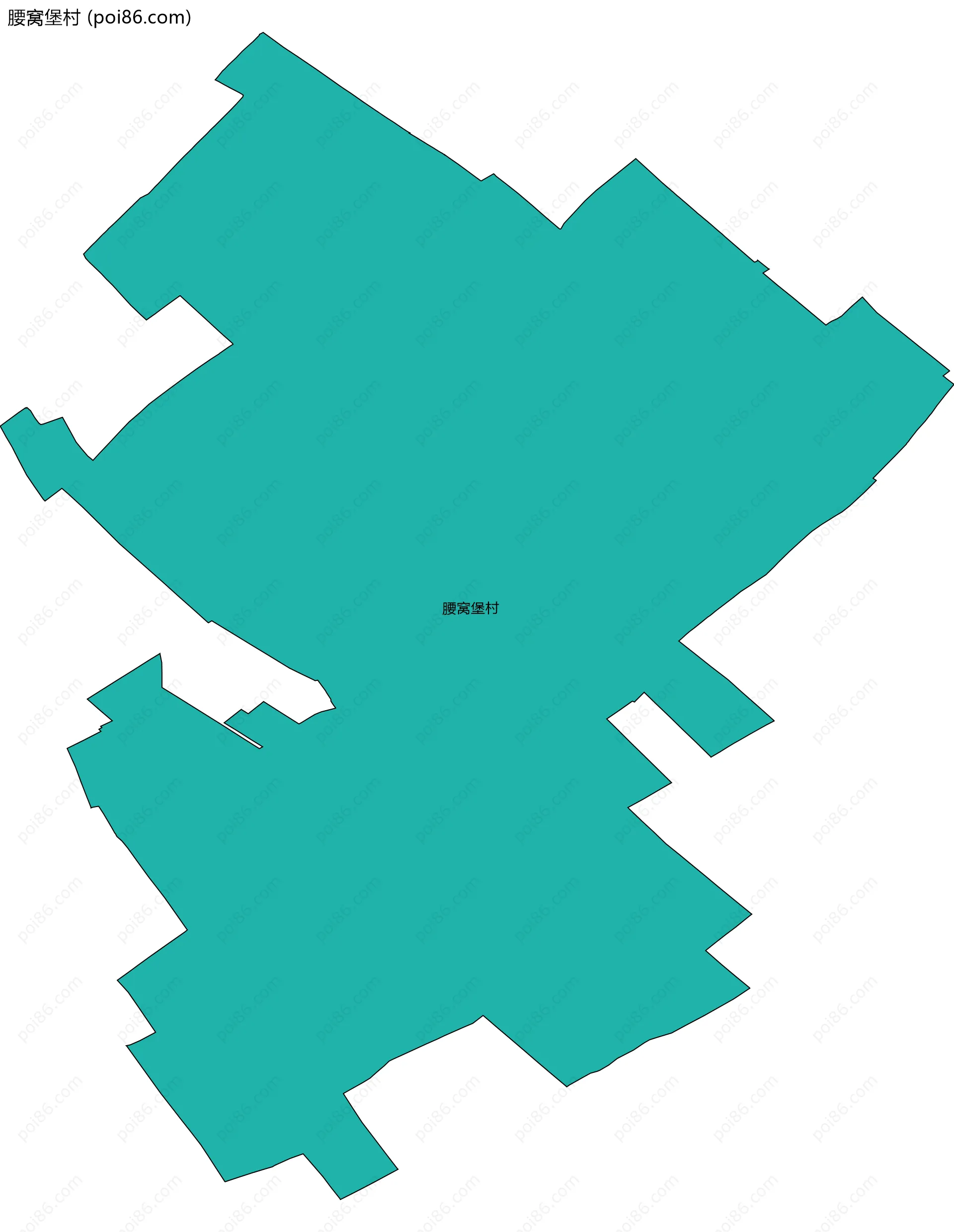 腰窝堡村边界地图