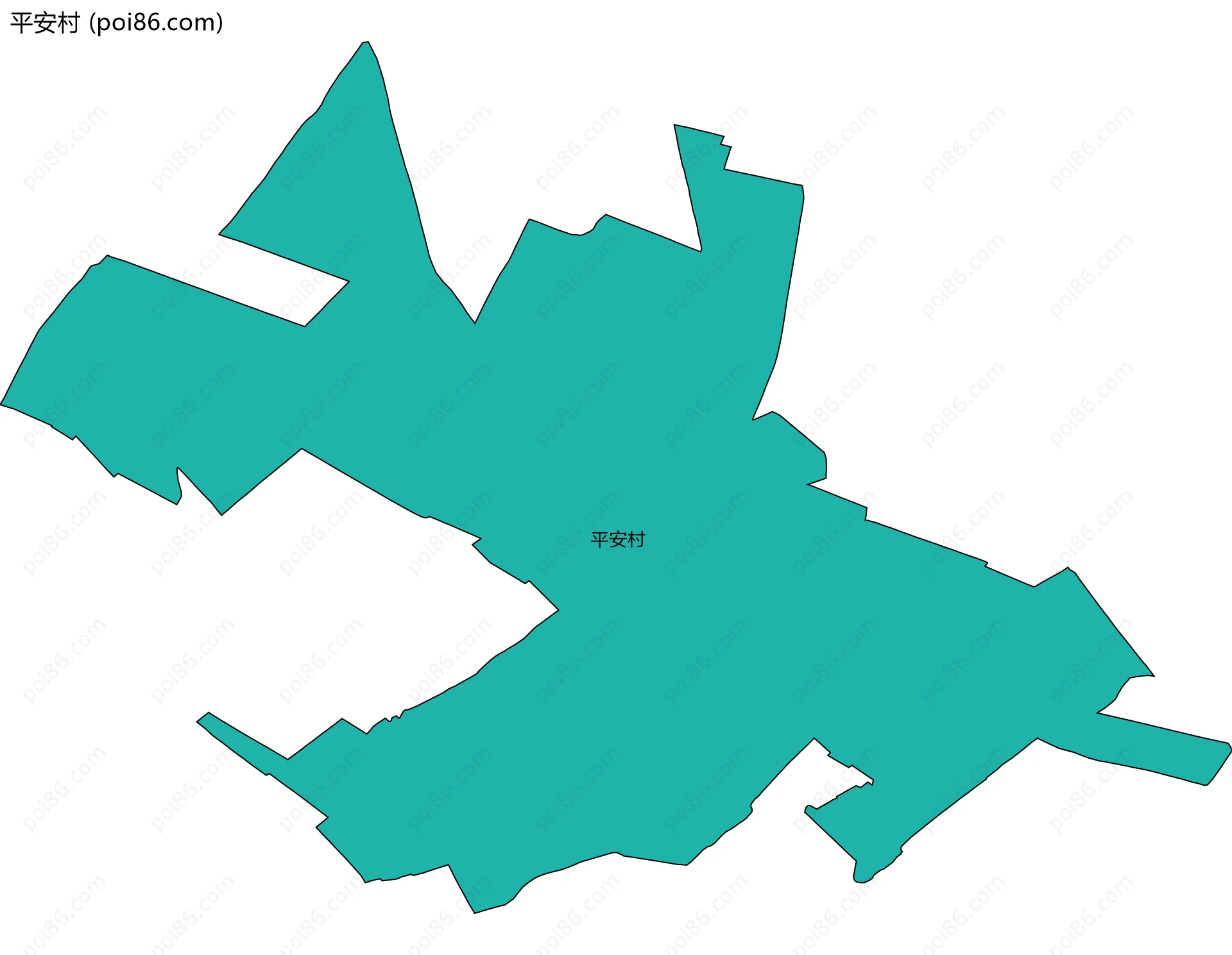 平安村边界地图