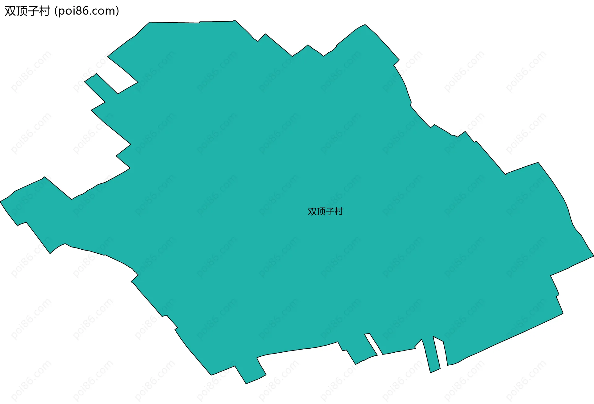 双顶子村边界地图