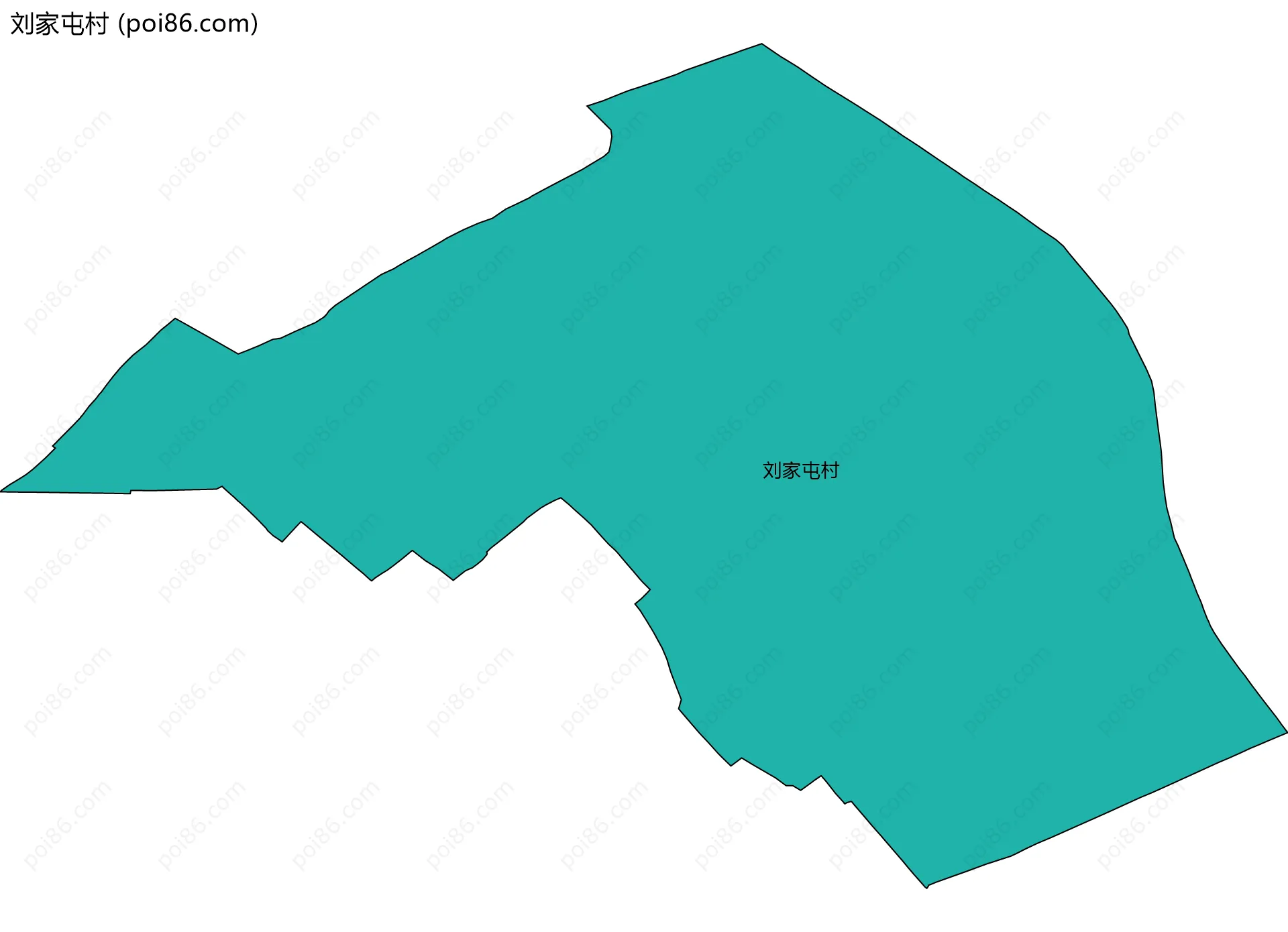 刘家屯村边界地图