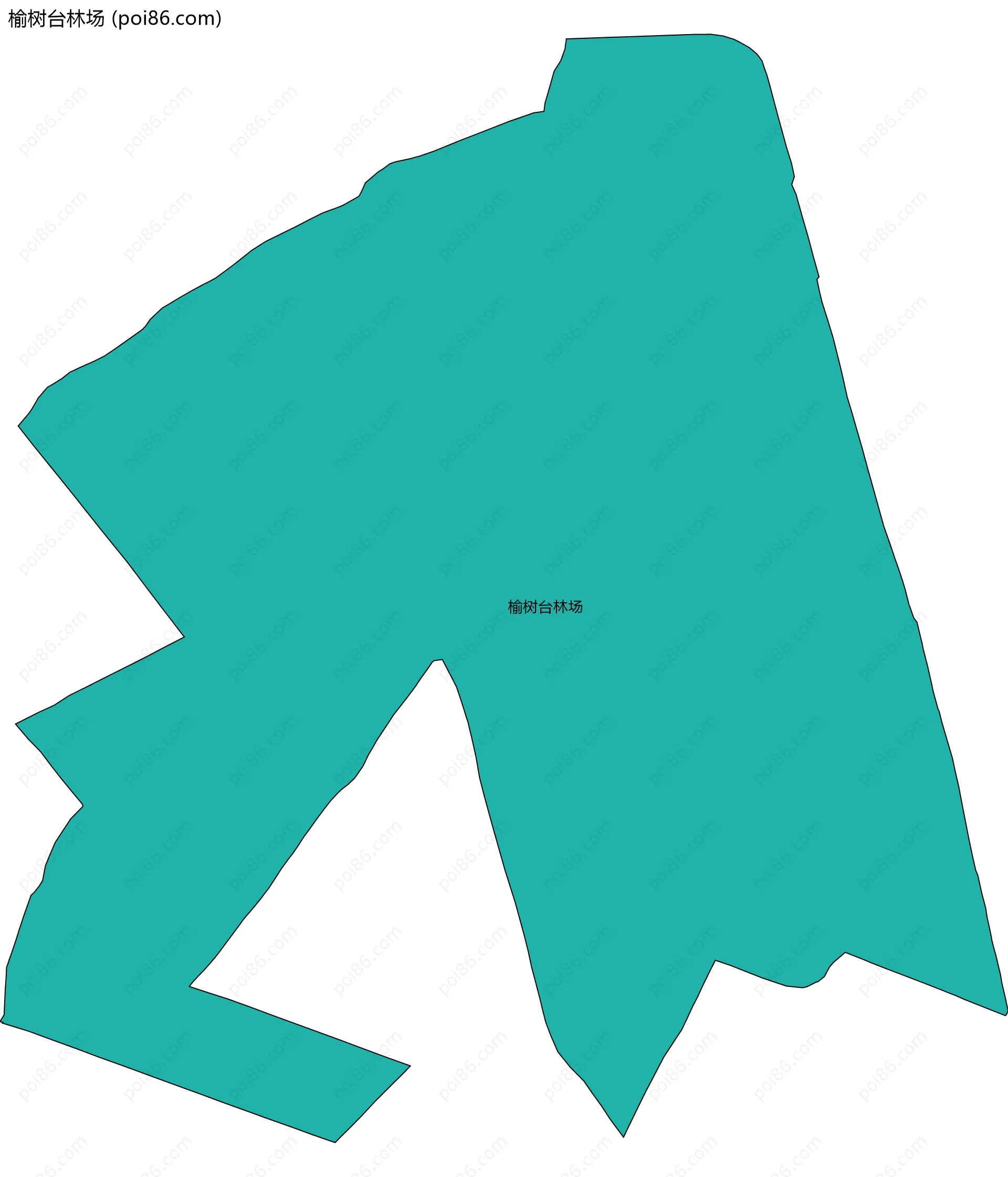 榆树台林场边界地图