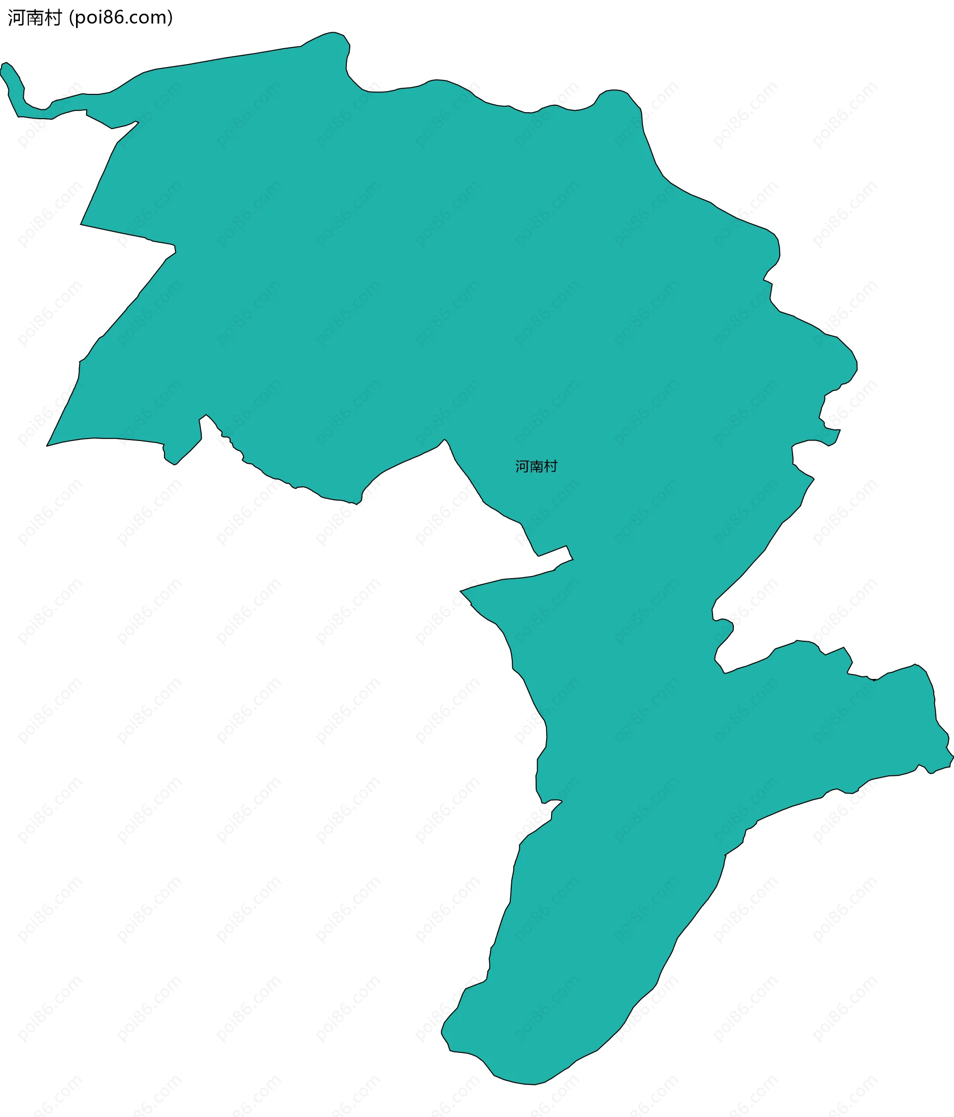 河南村边界地图