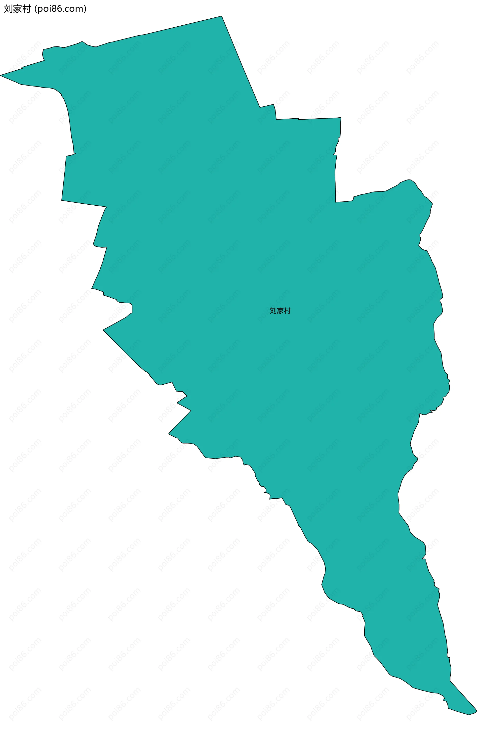 刘家村边界地图