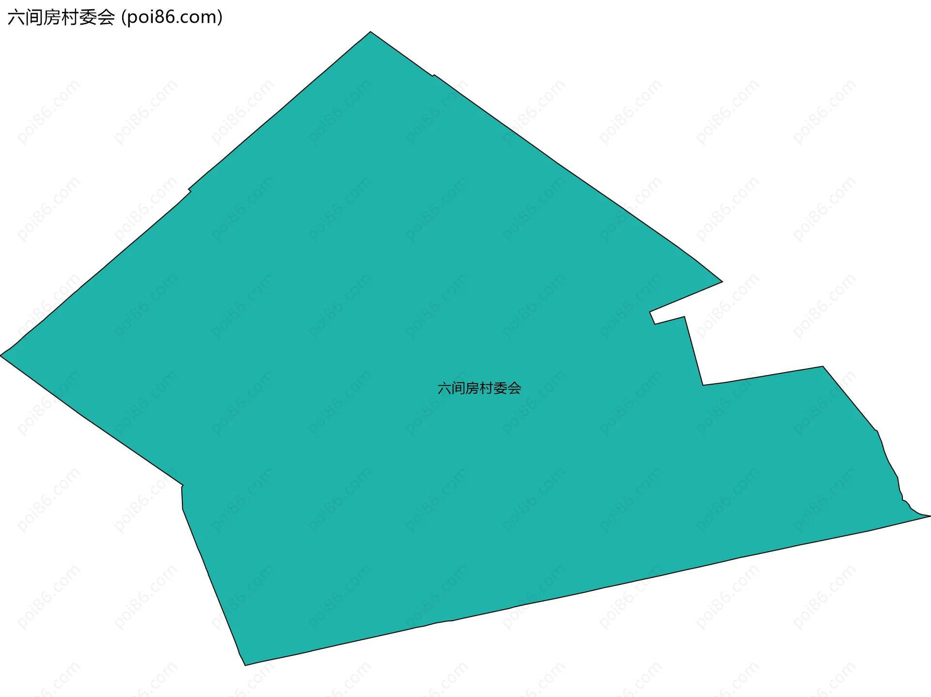 六间房村委会边界地图
