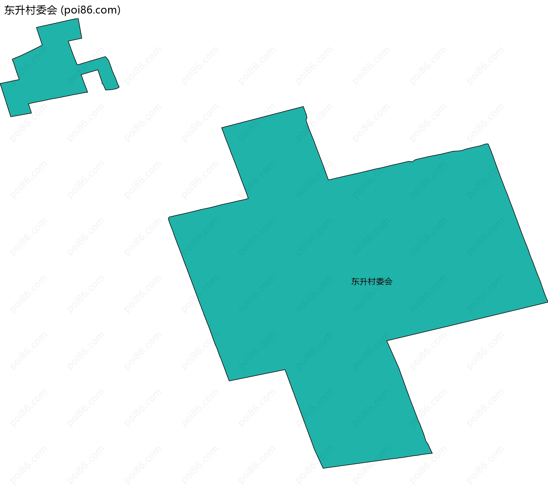 东升村委会边界地图