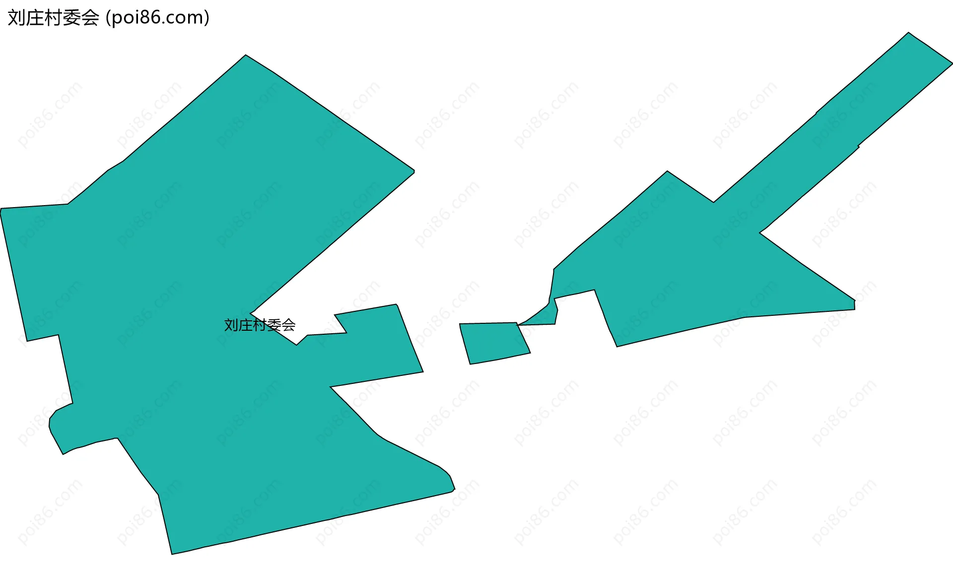 刘庄村委会边界地图