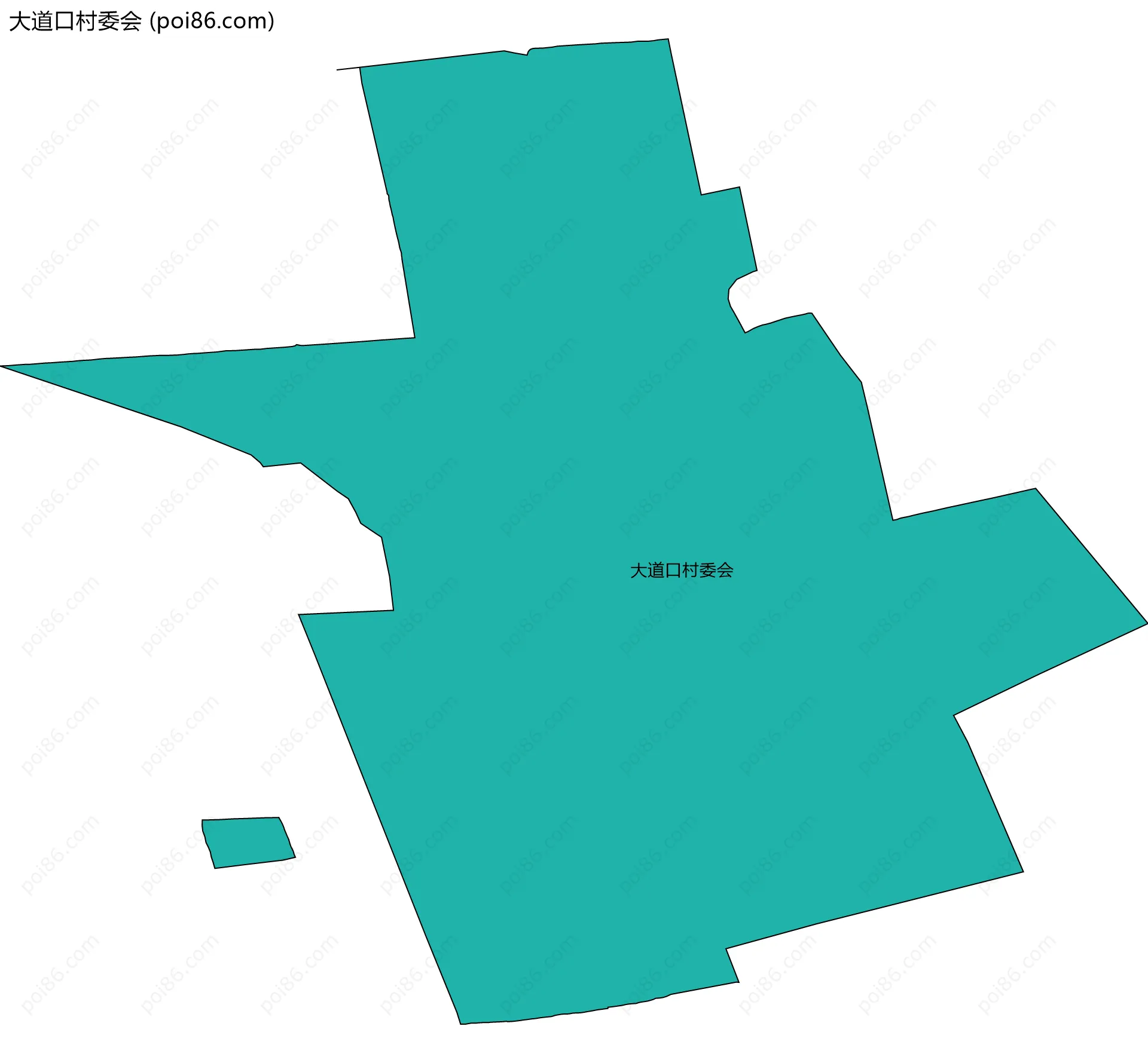 大道口村委会边界地图