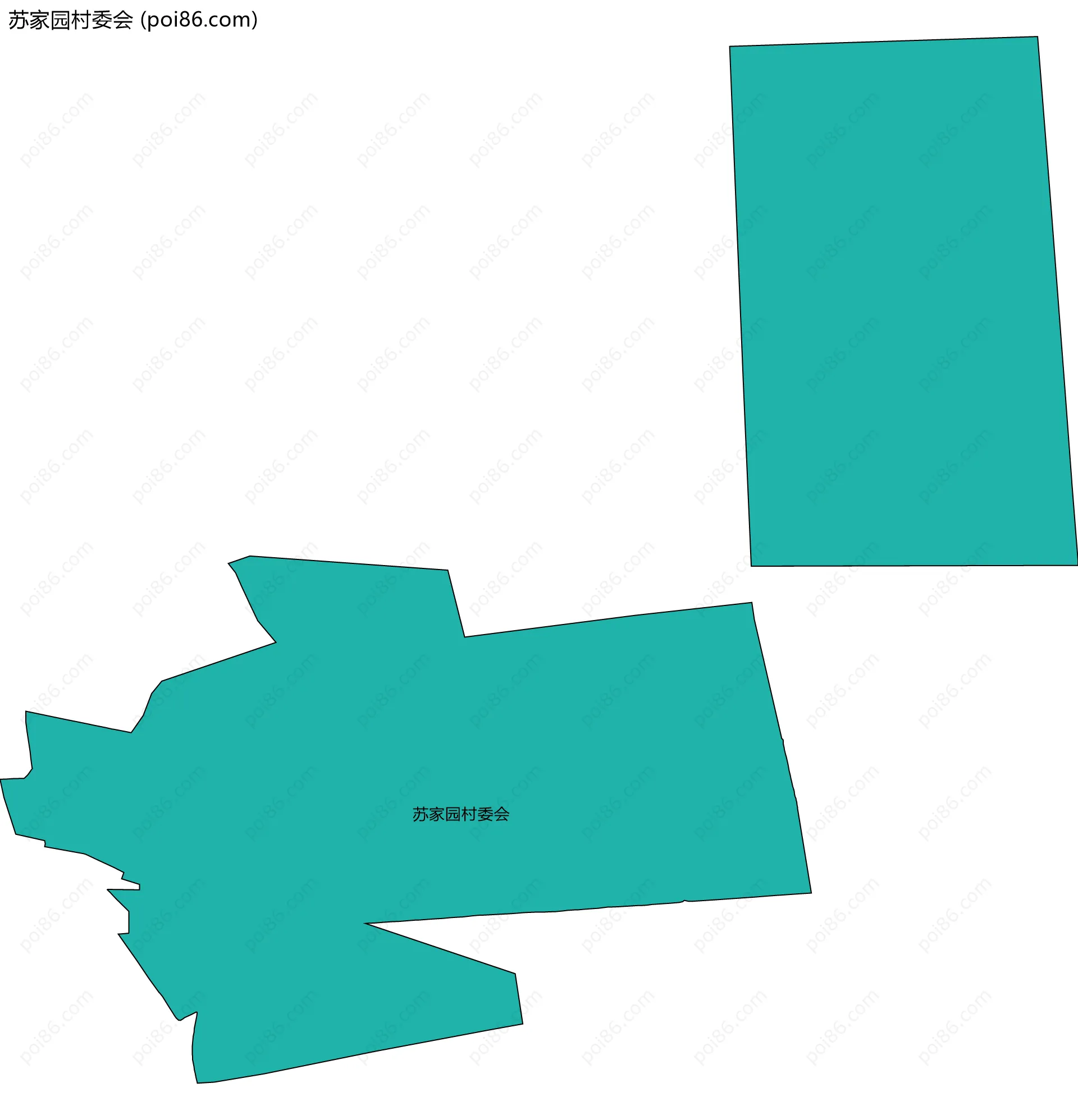 苏家园村委会边界地图
