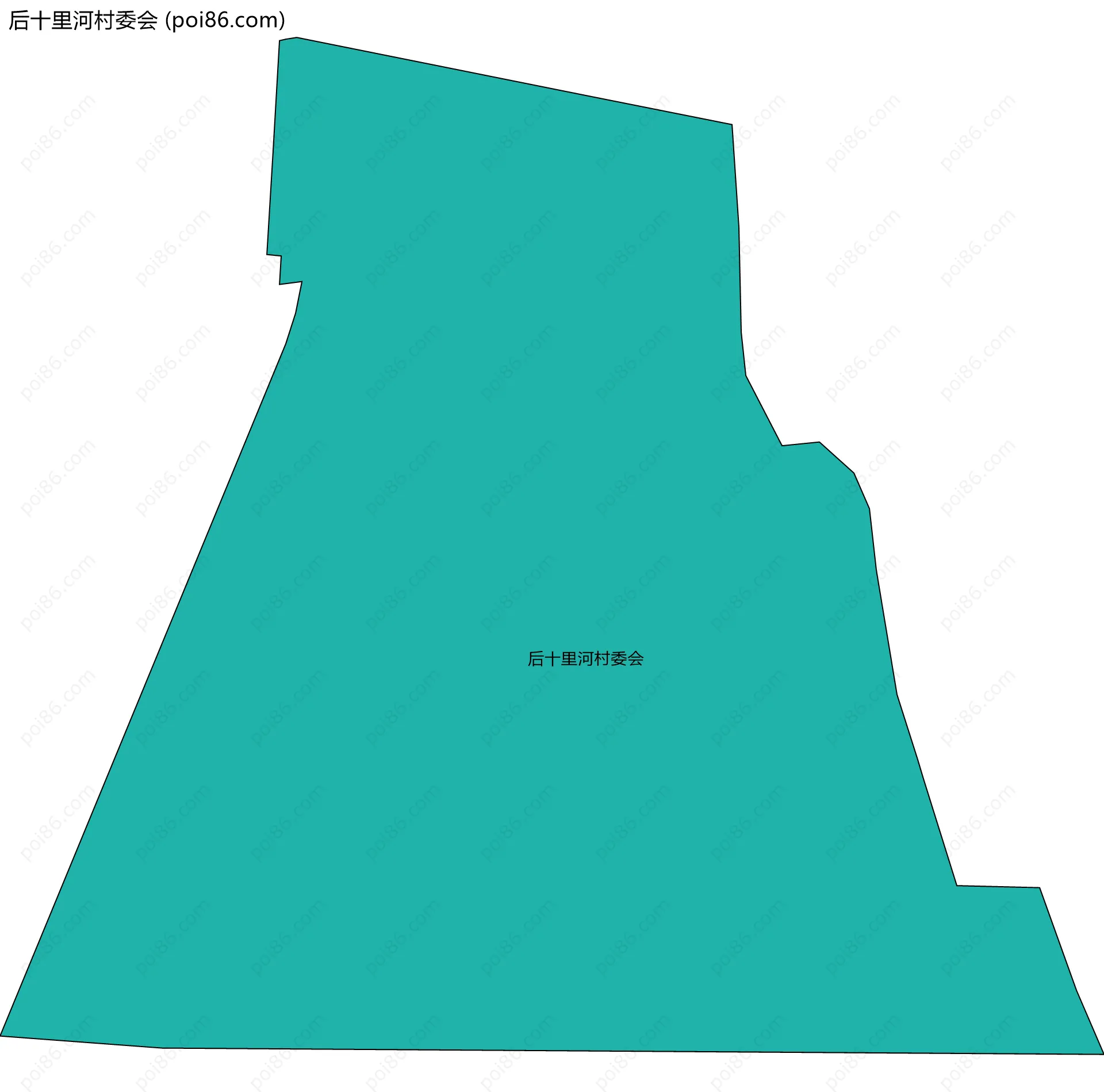 后十里河村委会边界地图