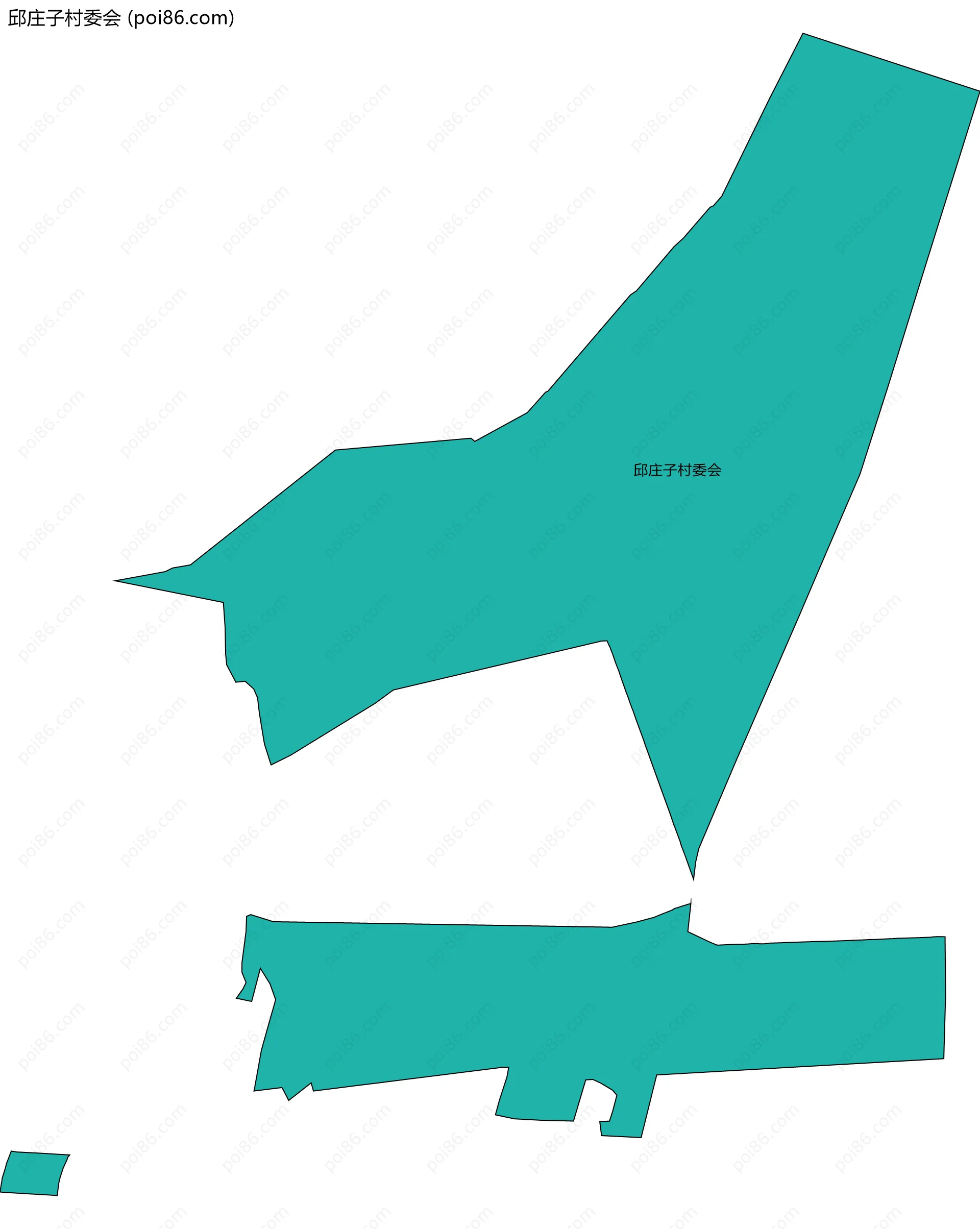 邱庄子村委会边界地图