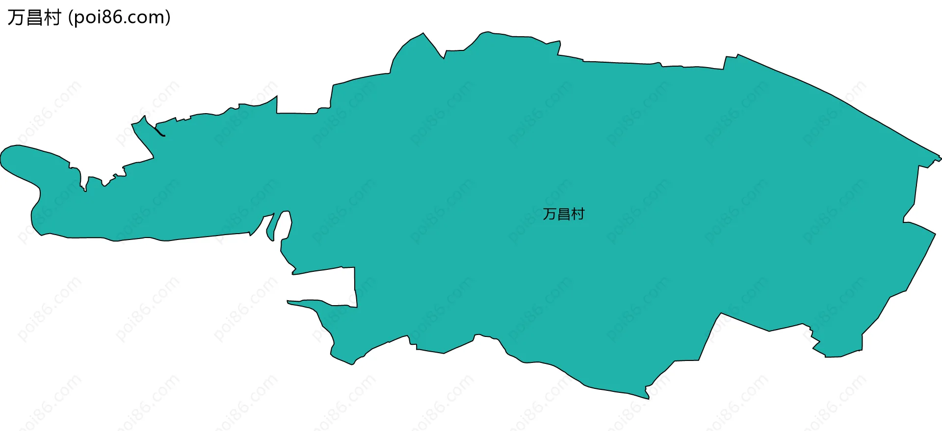 万昌村边界地图