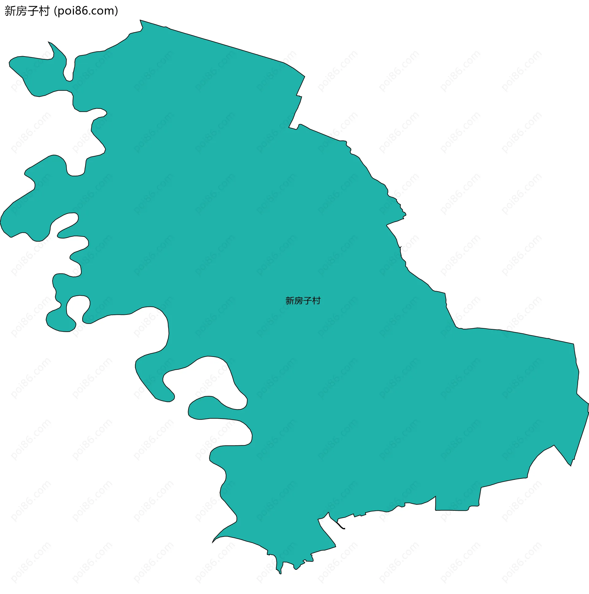 新房子村边界地图