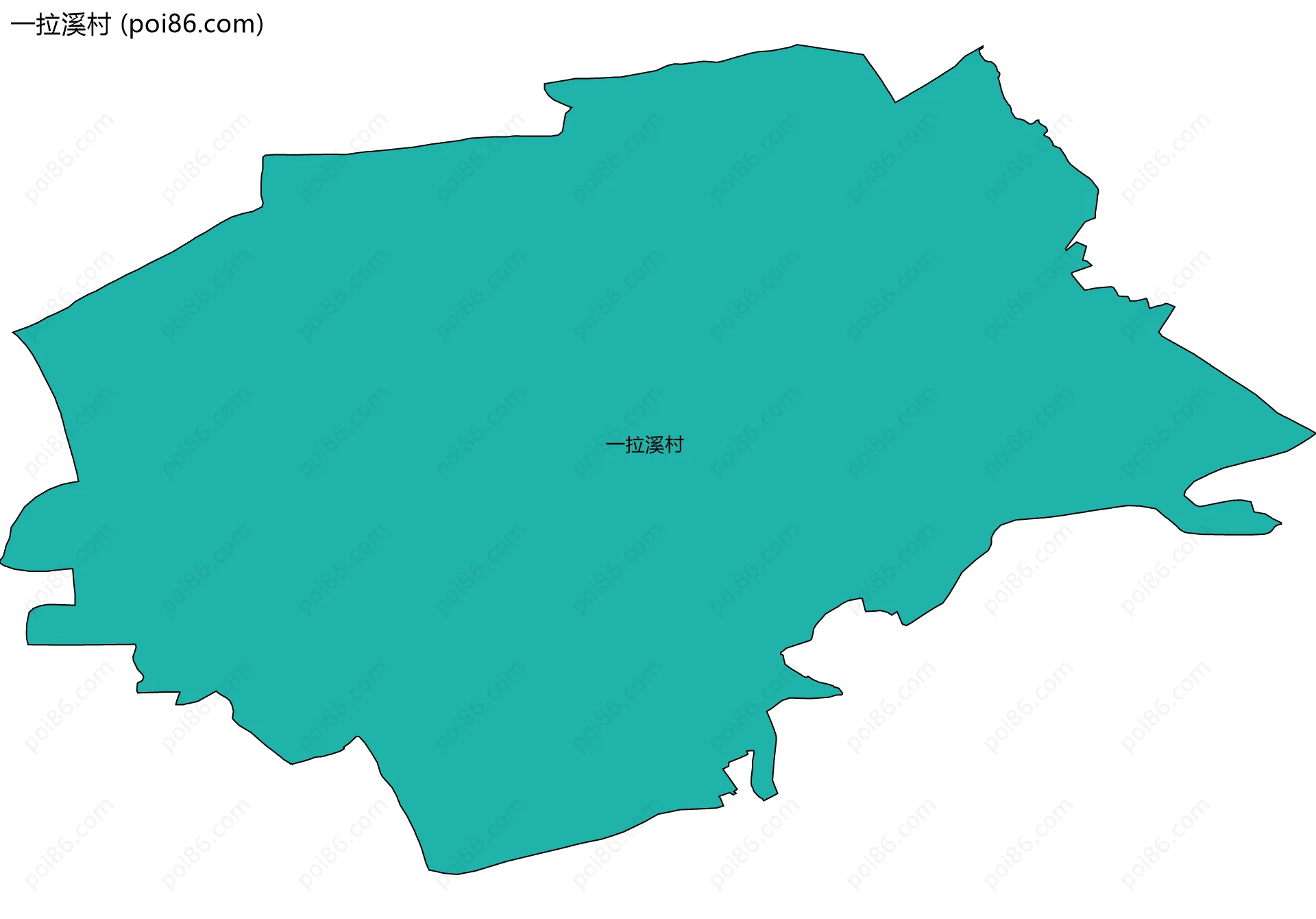 一拉溪村边界地图