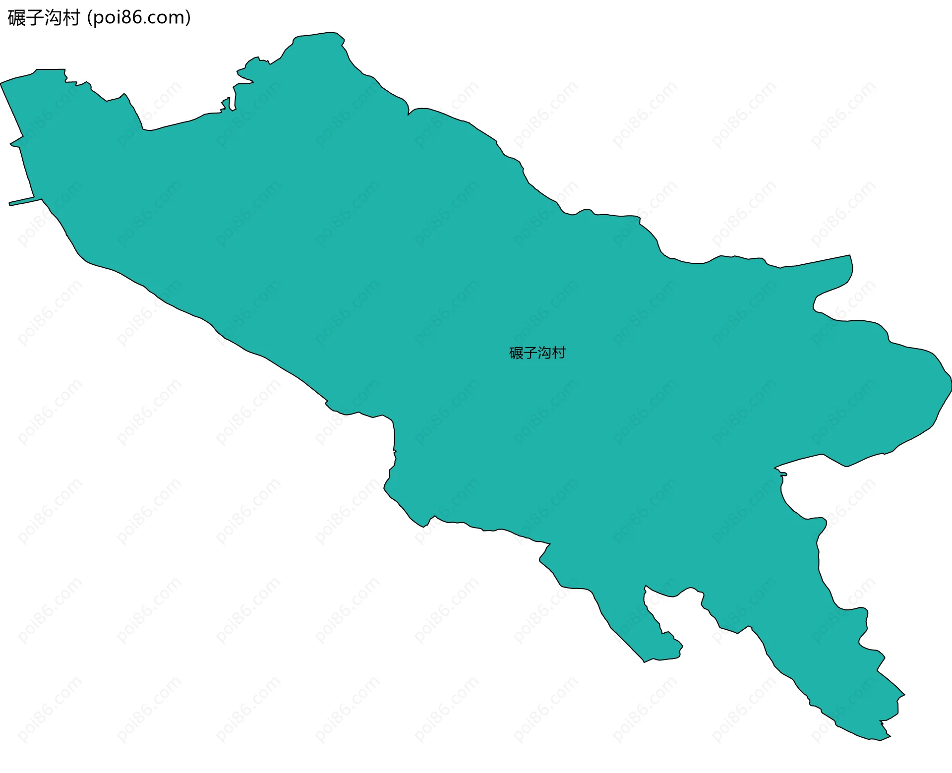 碾子沟村边界地图