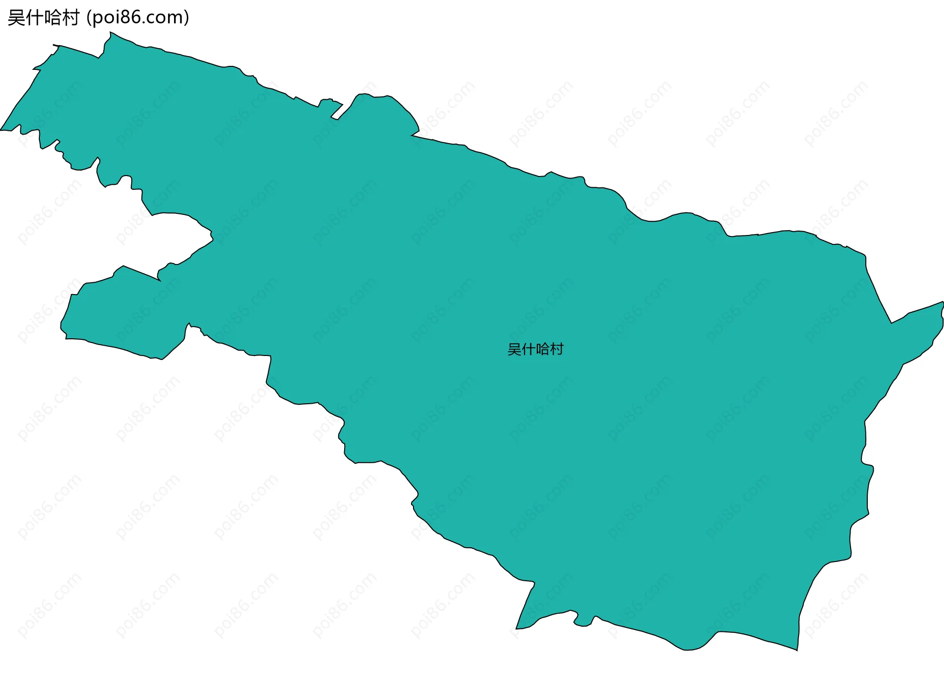 吴什哈村边界地图