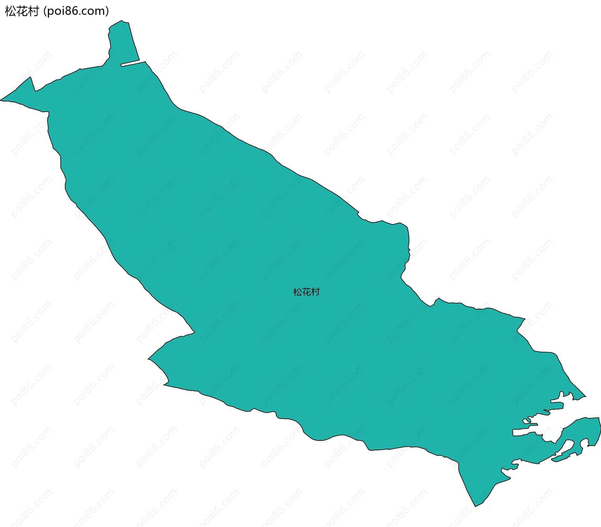 松花村边界地图