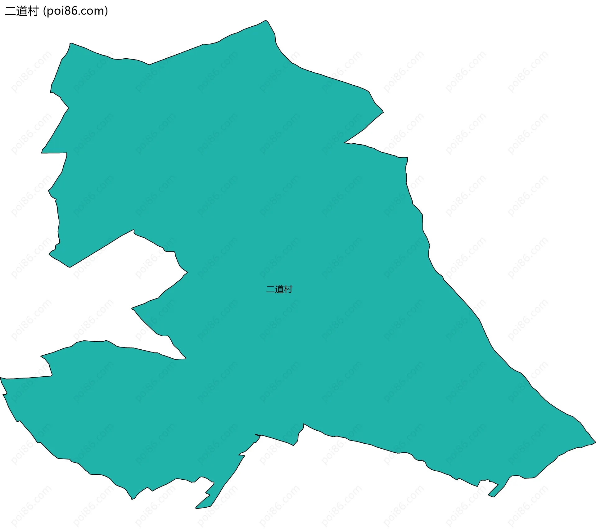 二道村边界地图