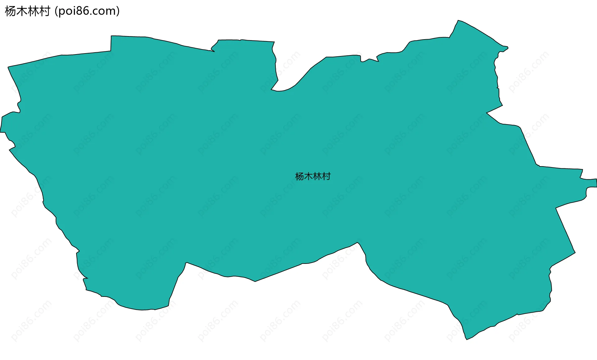 杨木林村边界地图