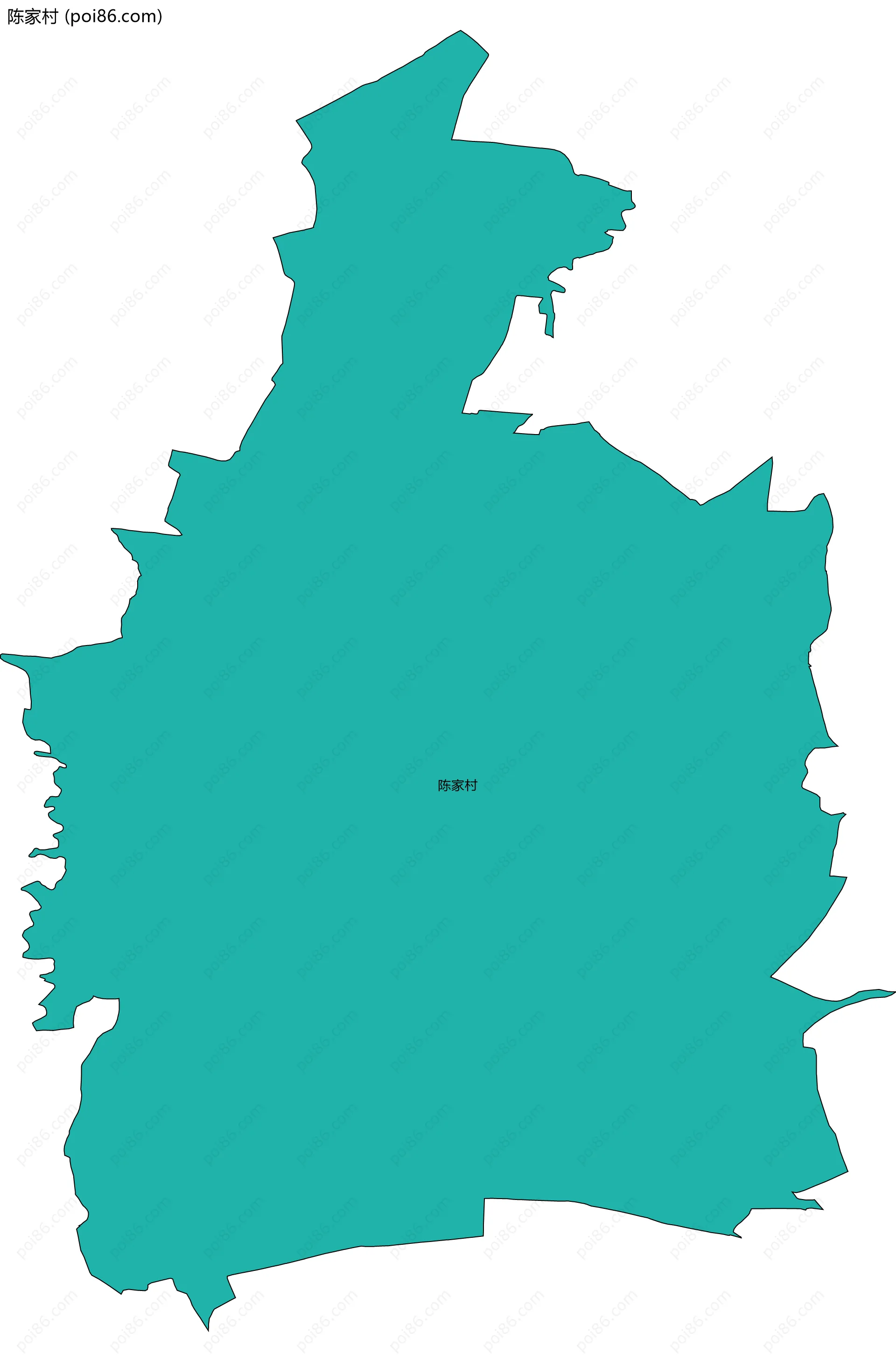 陈家村边界地图