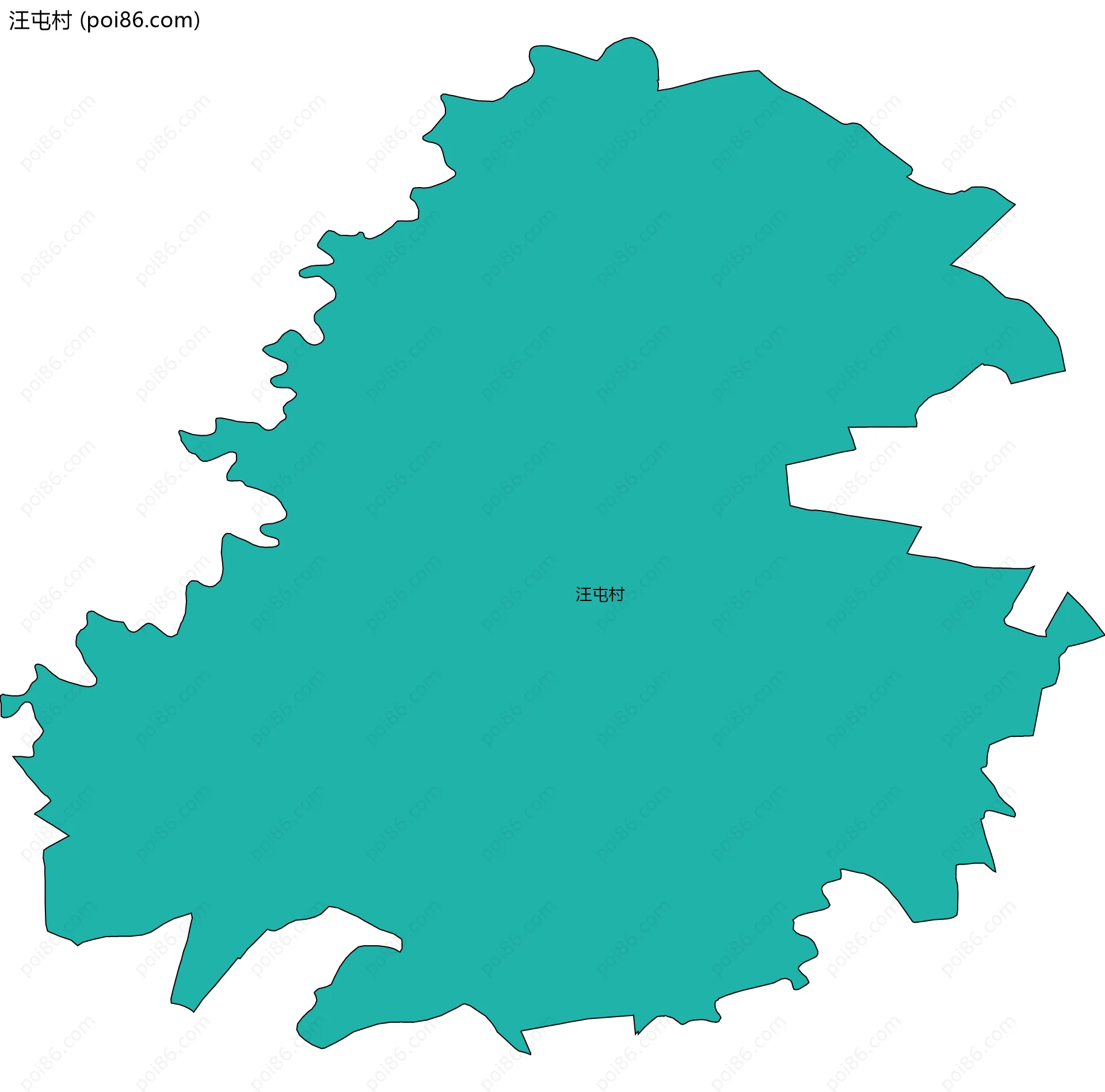 汪屯村边界地图