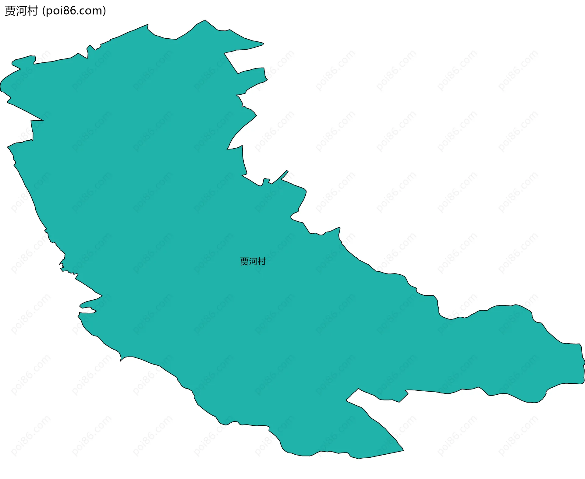 贾河村边界地图