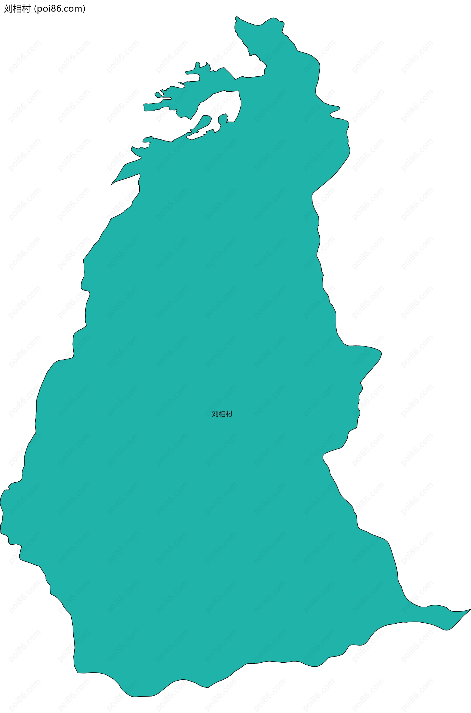 刘相村边界地图