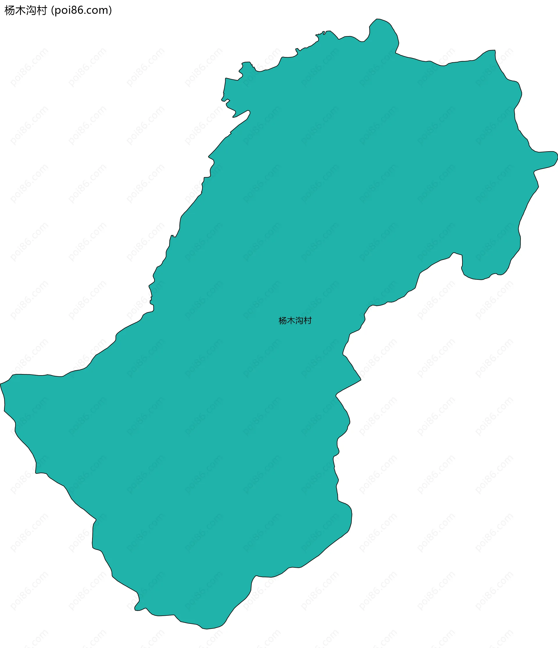 杨木沟村边界地图