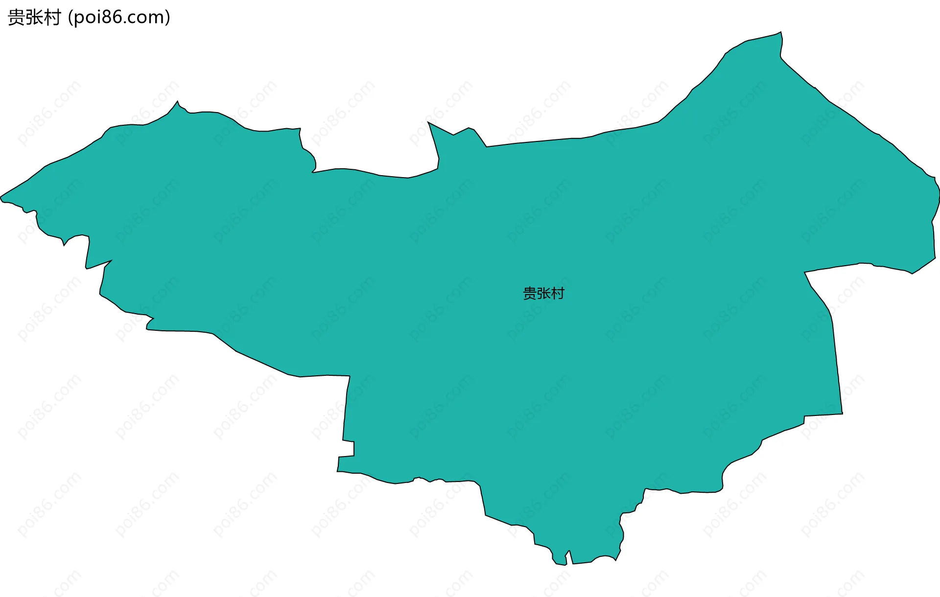 贵张村边界地图