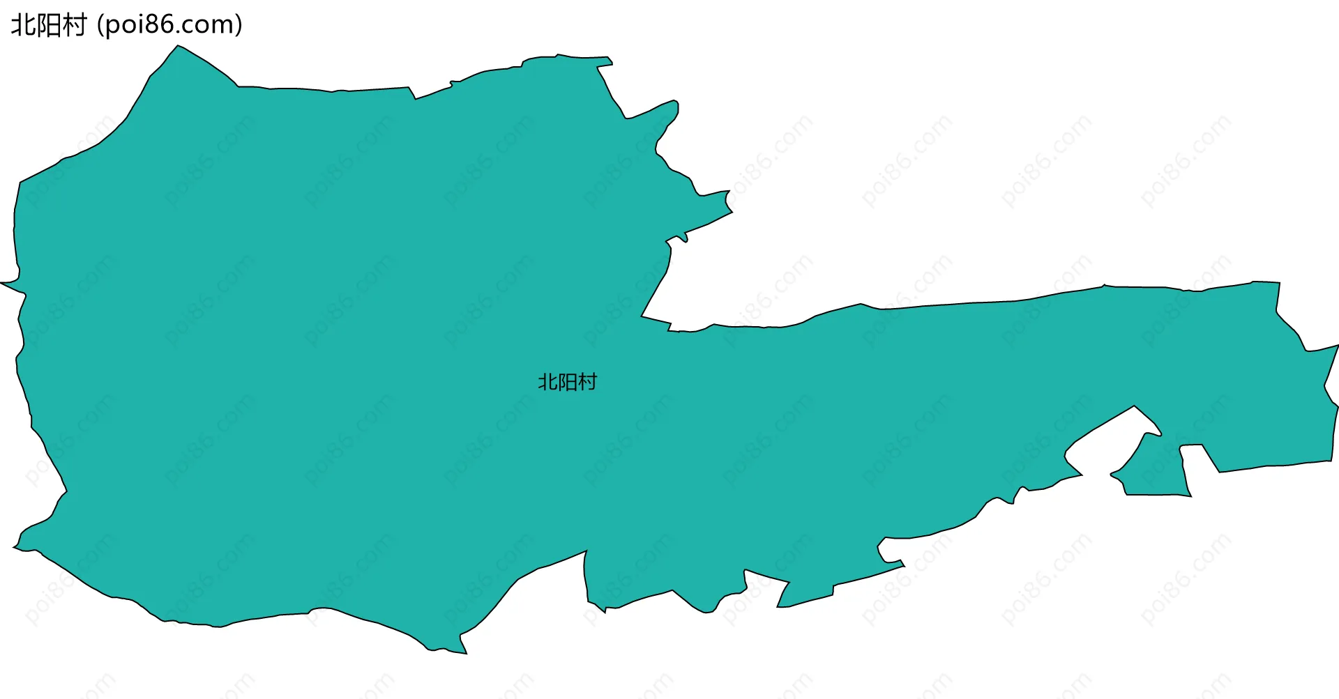 北阳村边界地图
