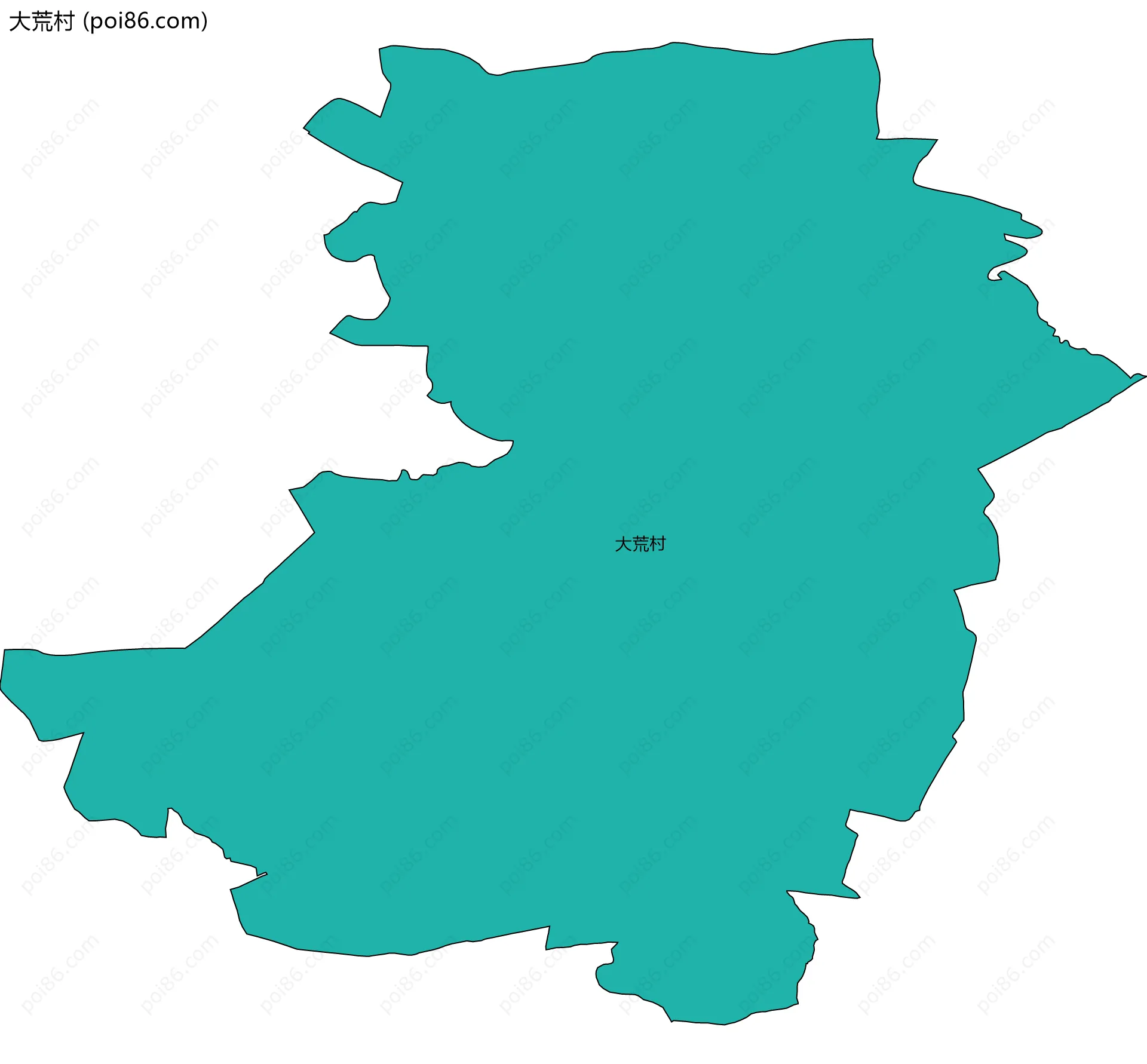 大荒村边界地图