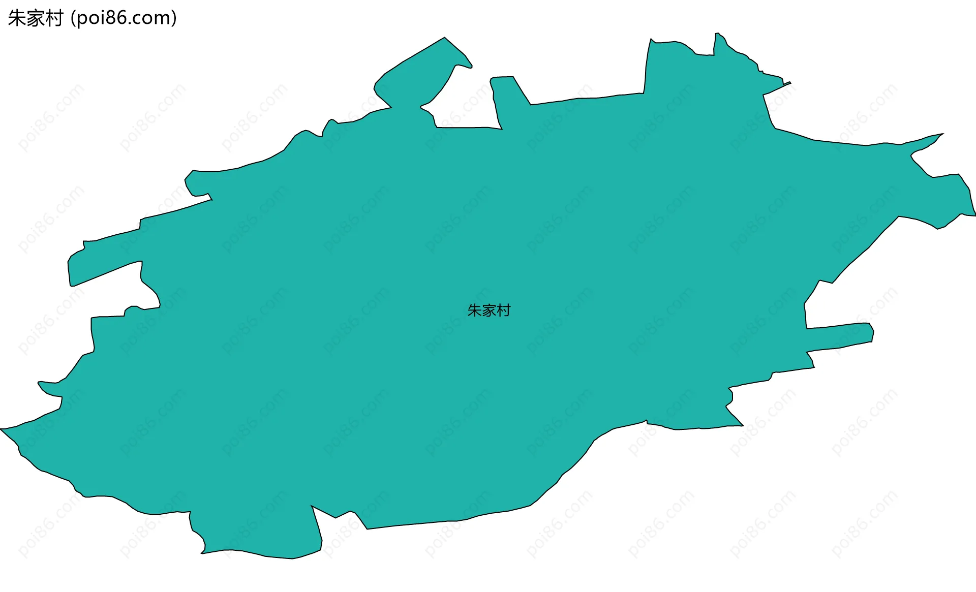 朱家村边界地图