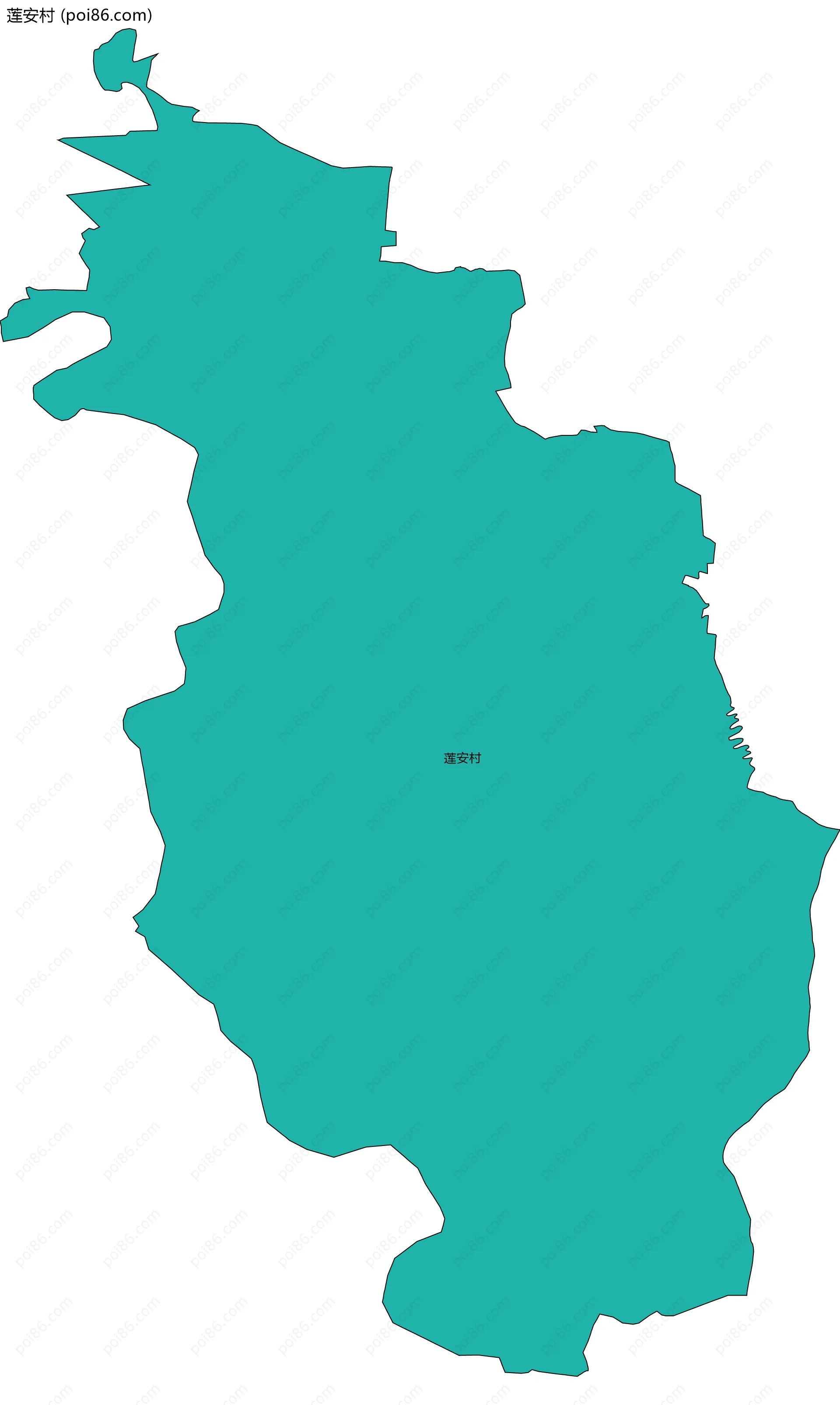 莲安村边界地图