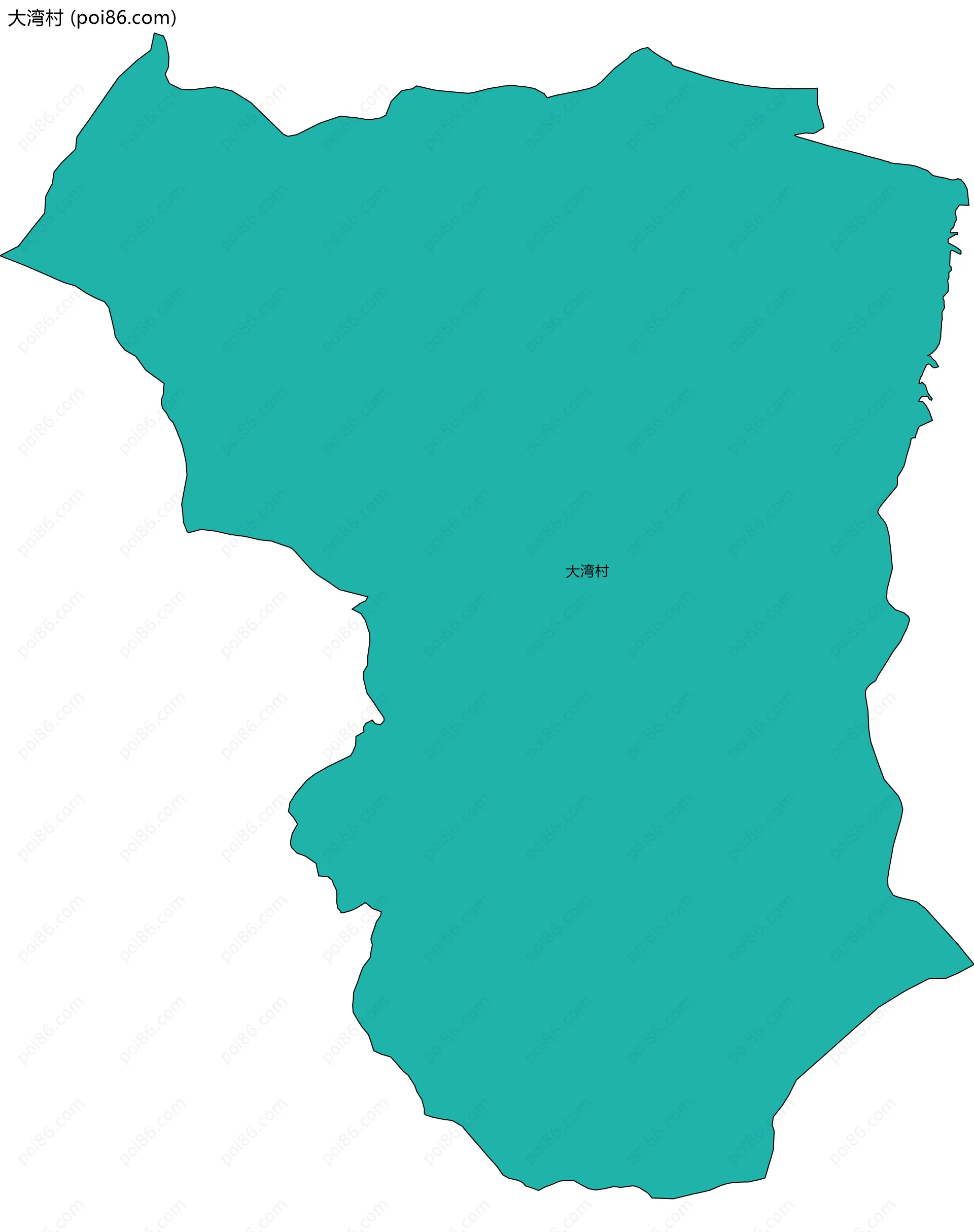 大湾村边界地图