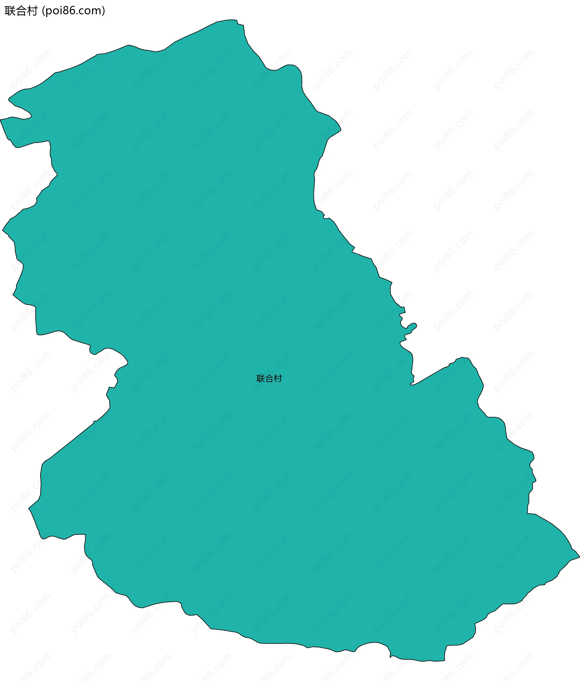 联合村边界地图
