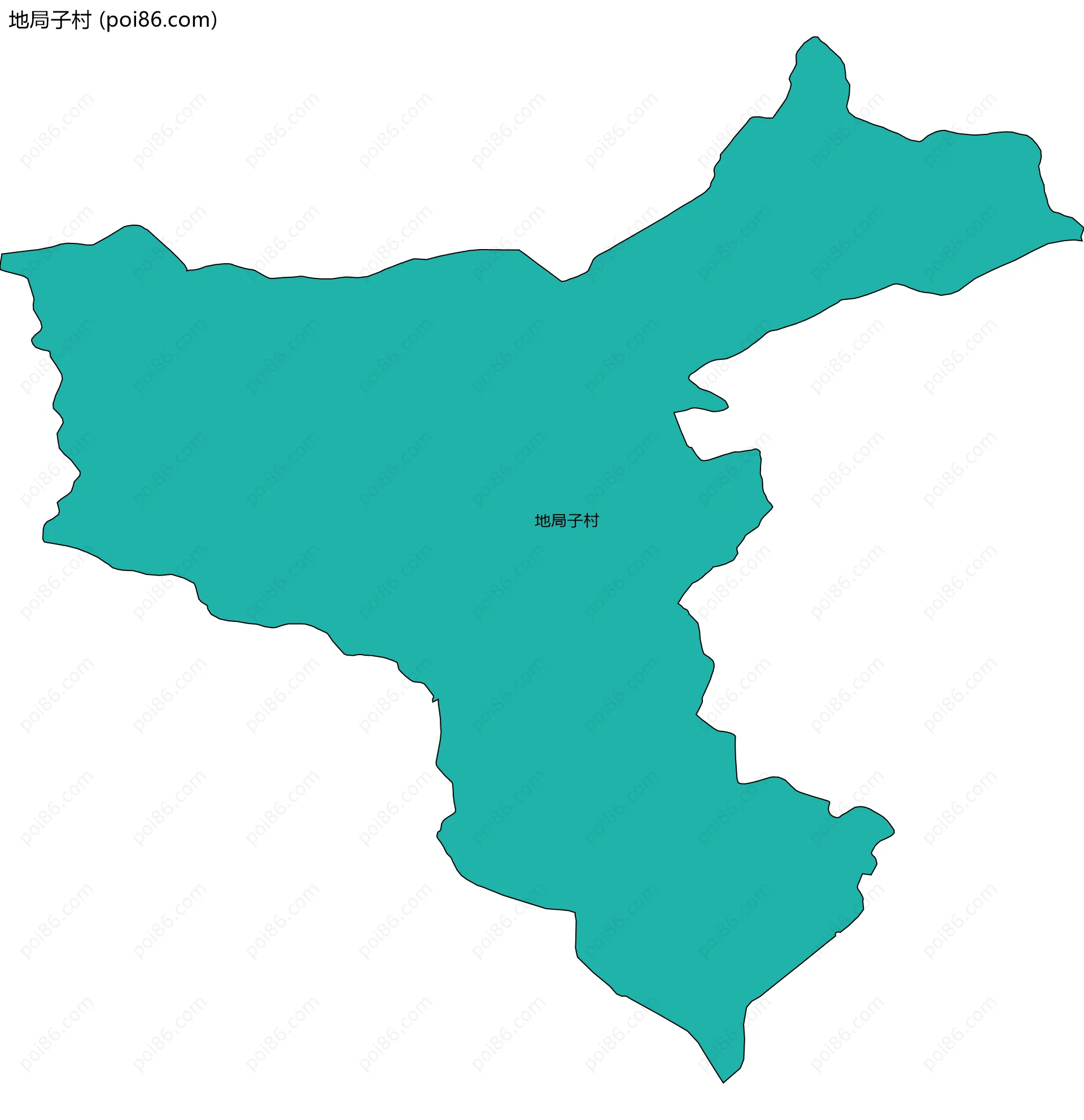 地局子村边界地图