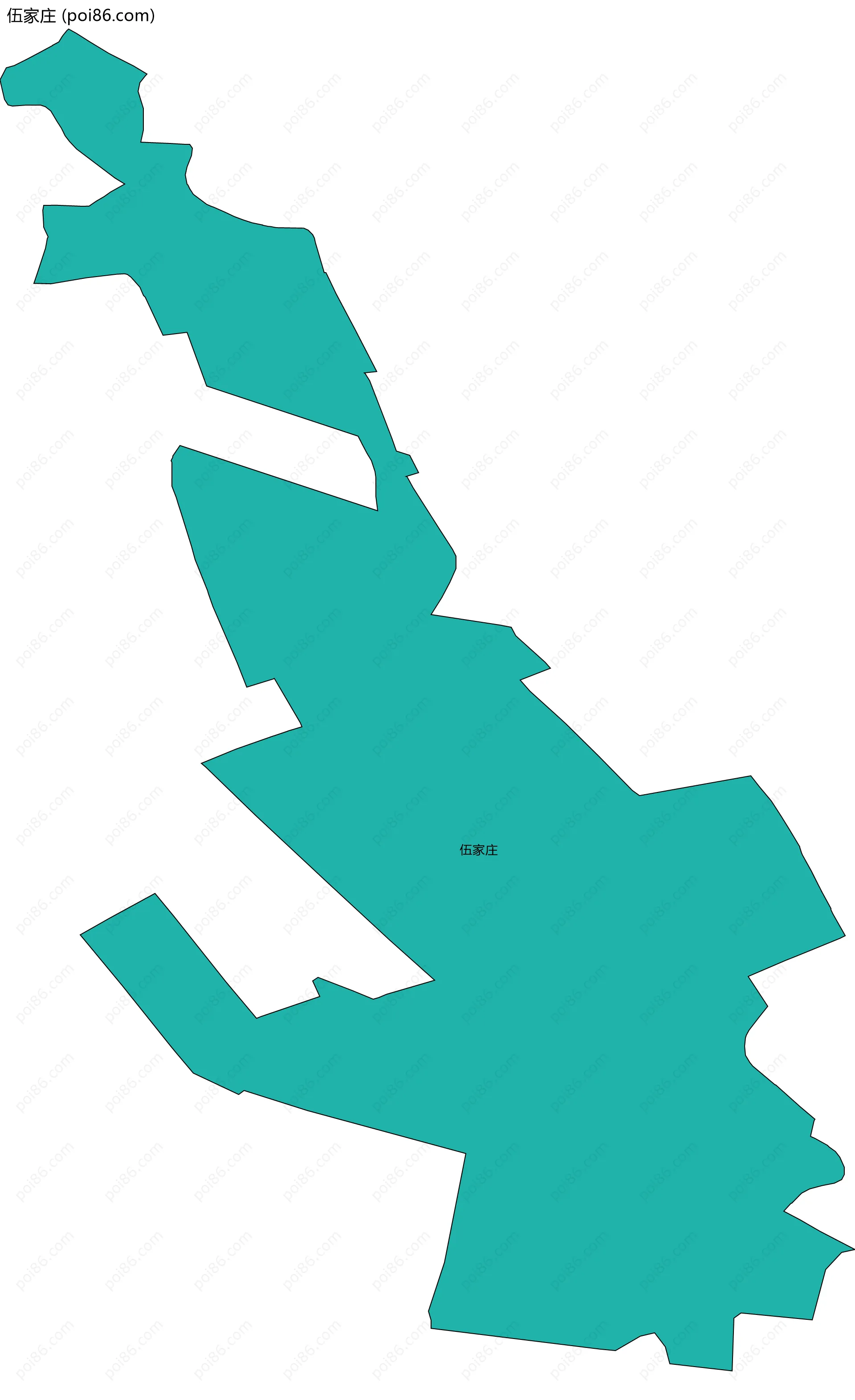 伍家庄边界地图