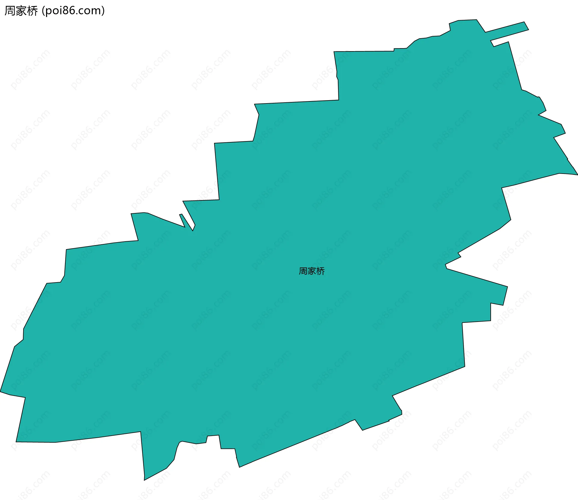周家桥边界地图