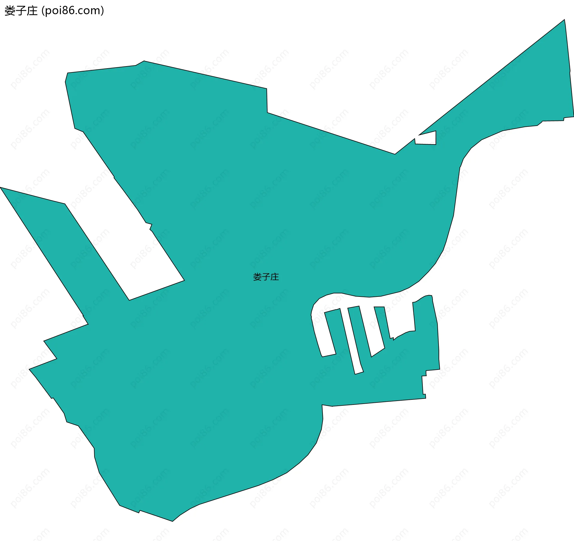 娄子庄边界地图