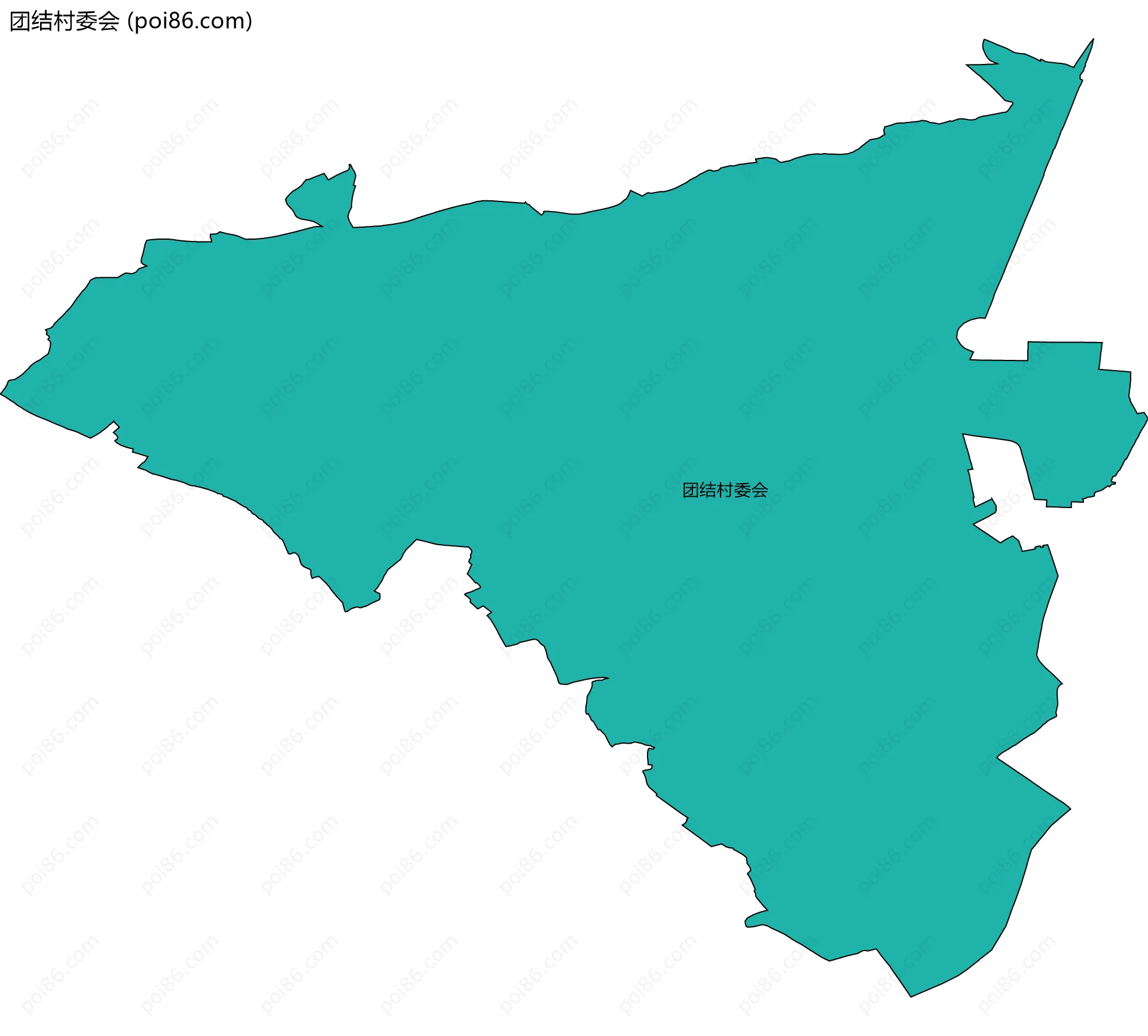 团结村委会边界地图