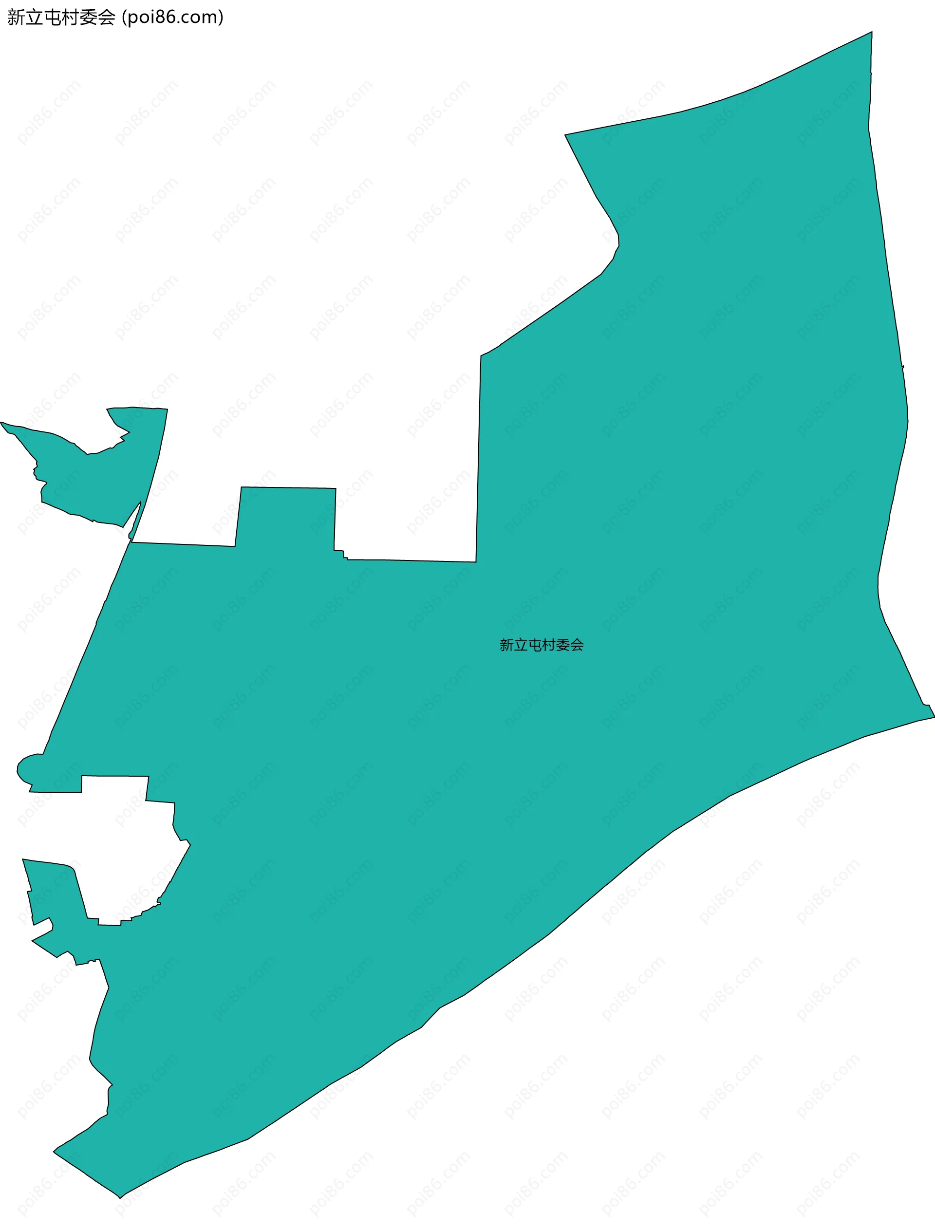 新立屯村委会边界地图