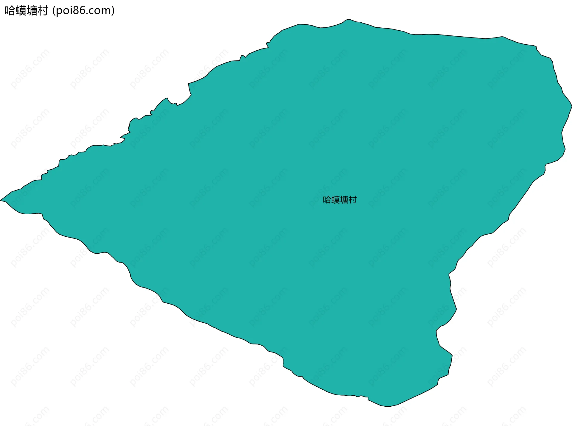 哈蟆塘村边界地图