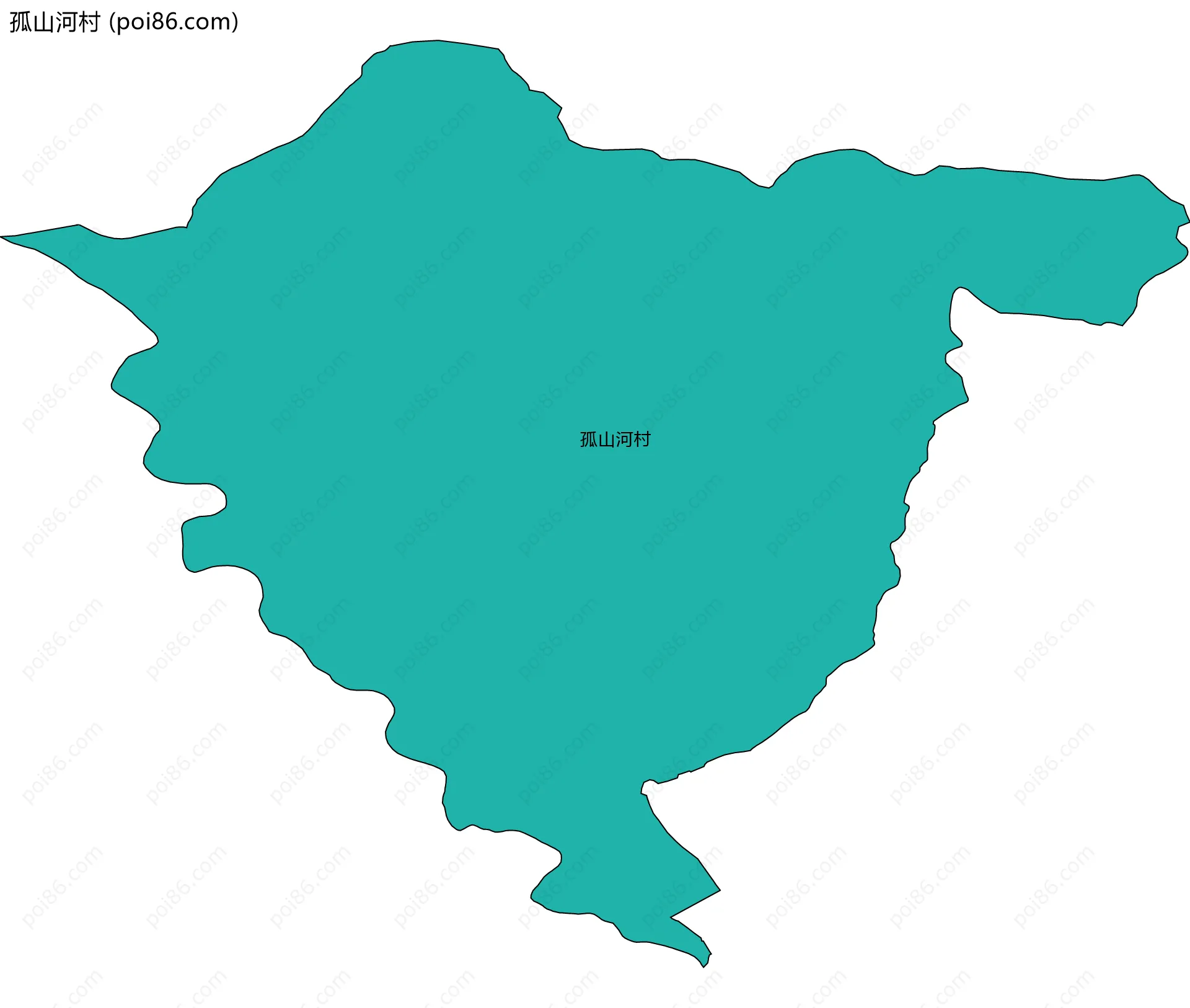 孤山河村边界地图