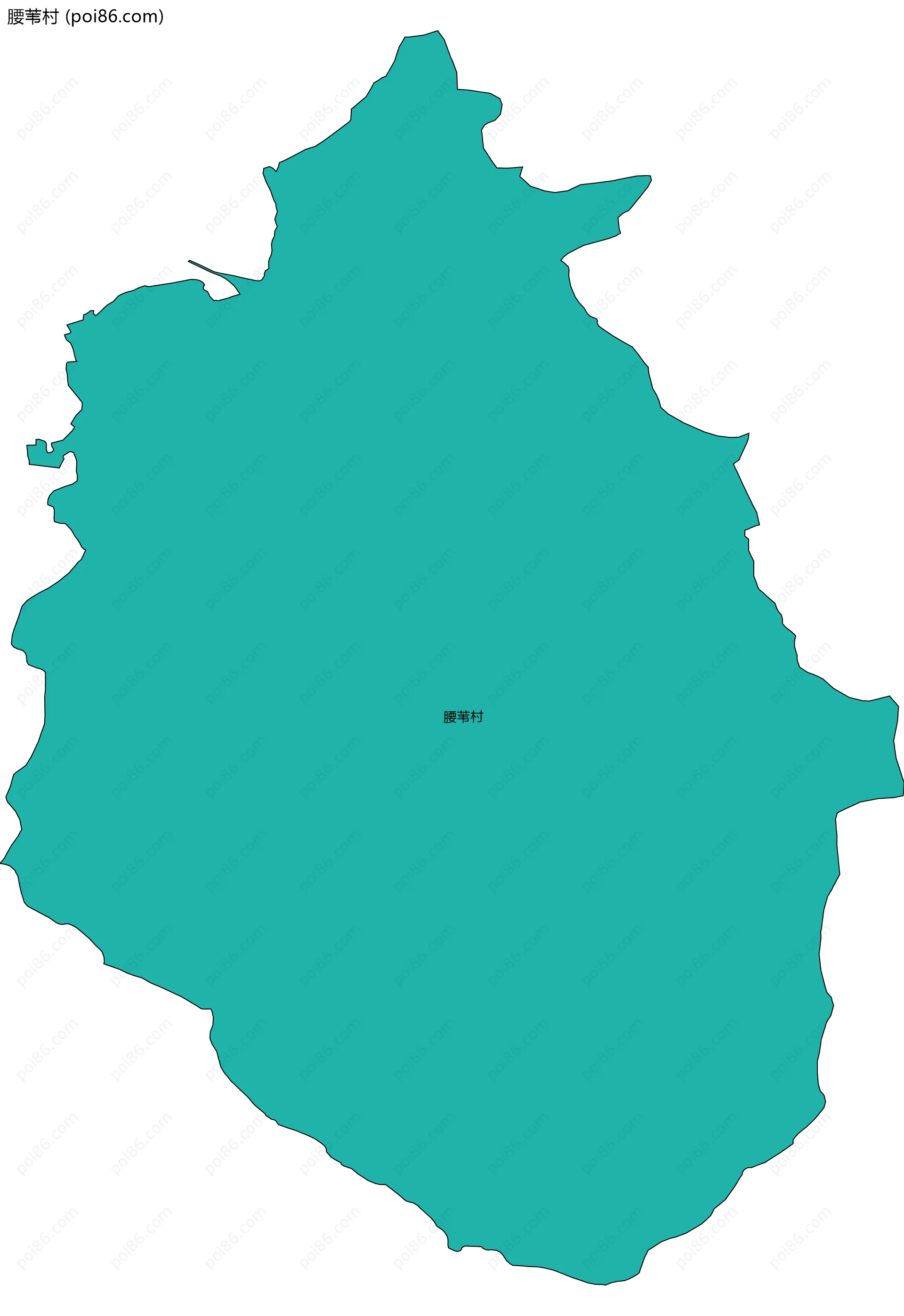 腰苇村边界地图