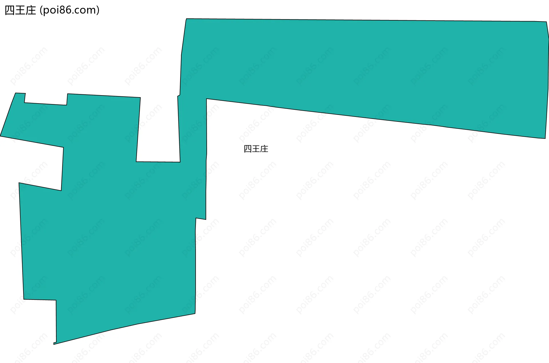 四王庄边界地图