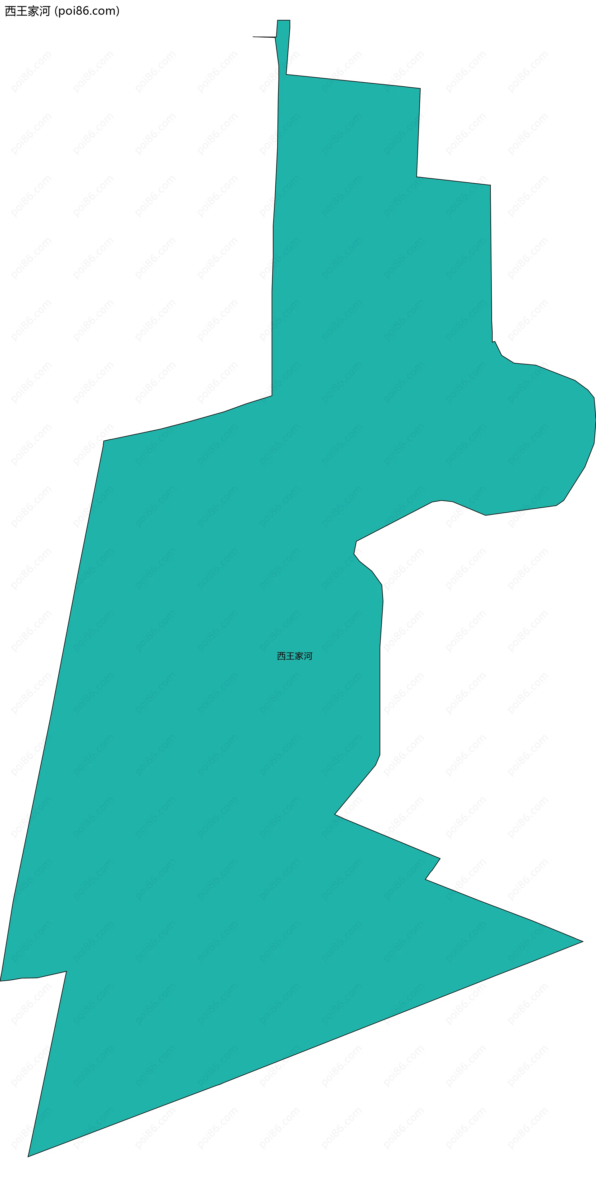 西王家河边界地图