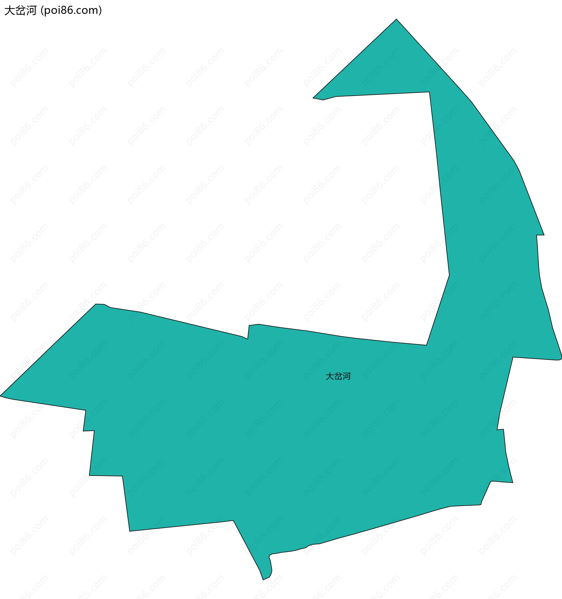 大岔河边界地图