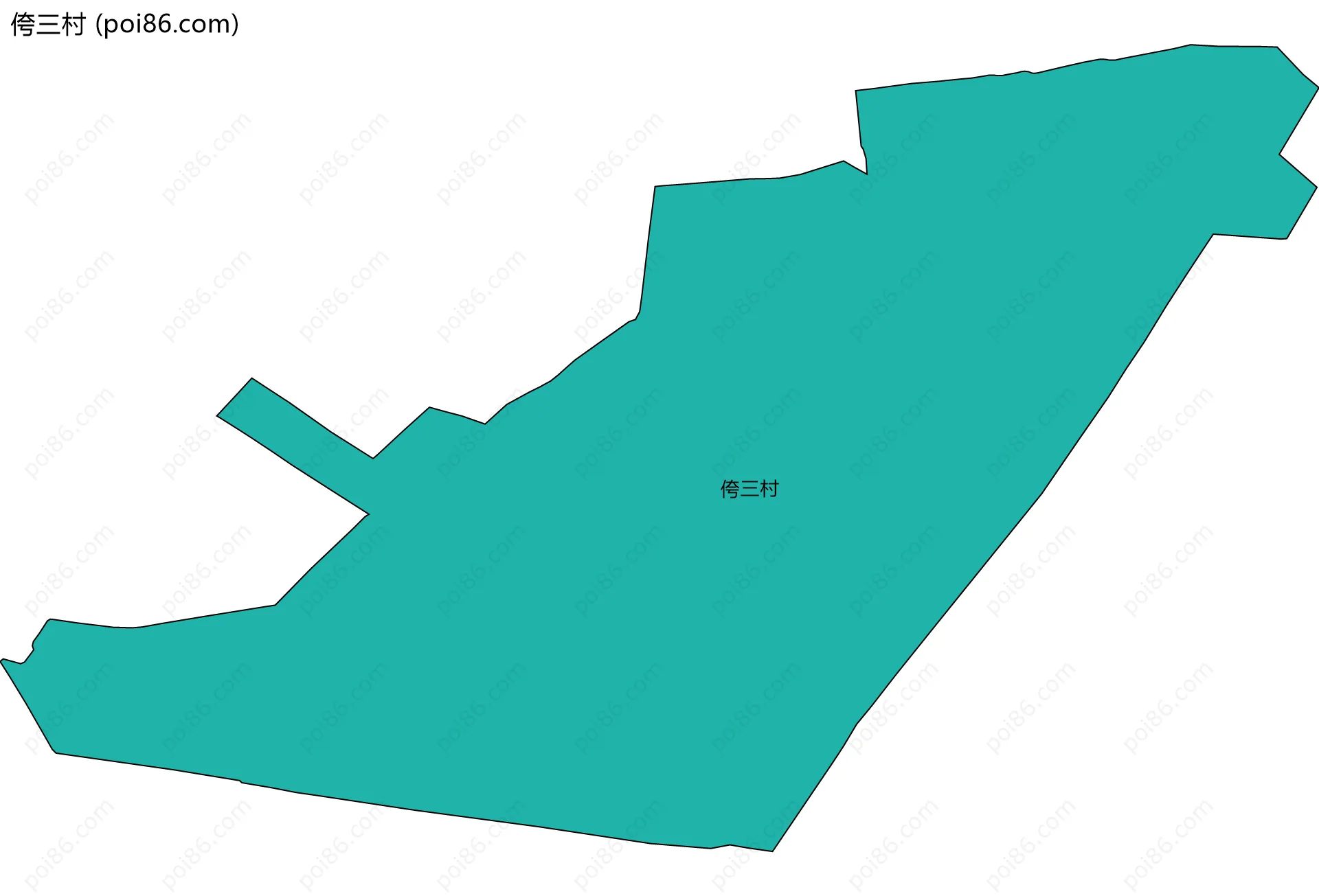 侉三村边界地图
